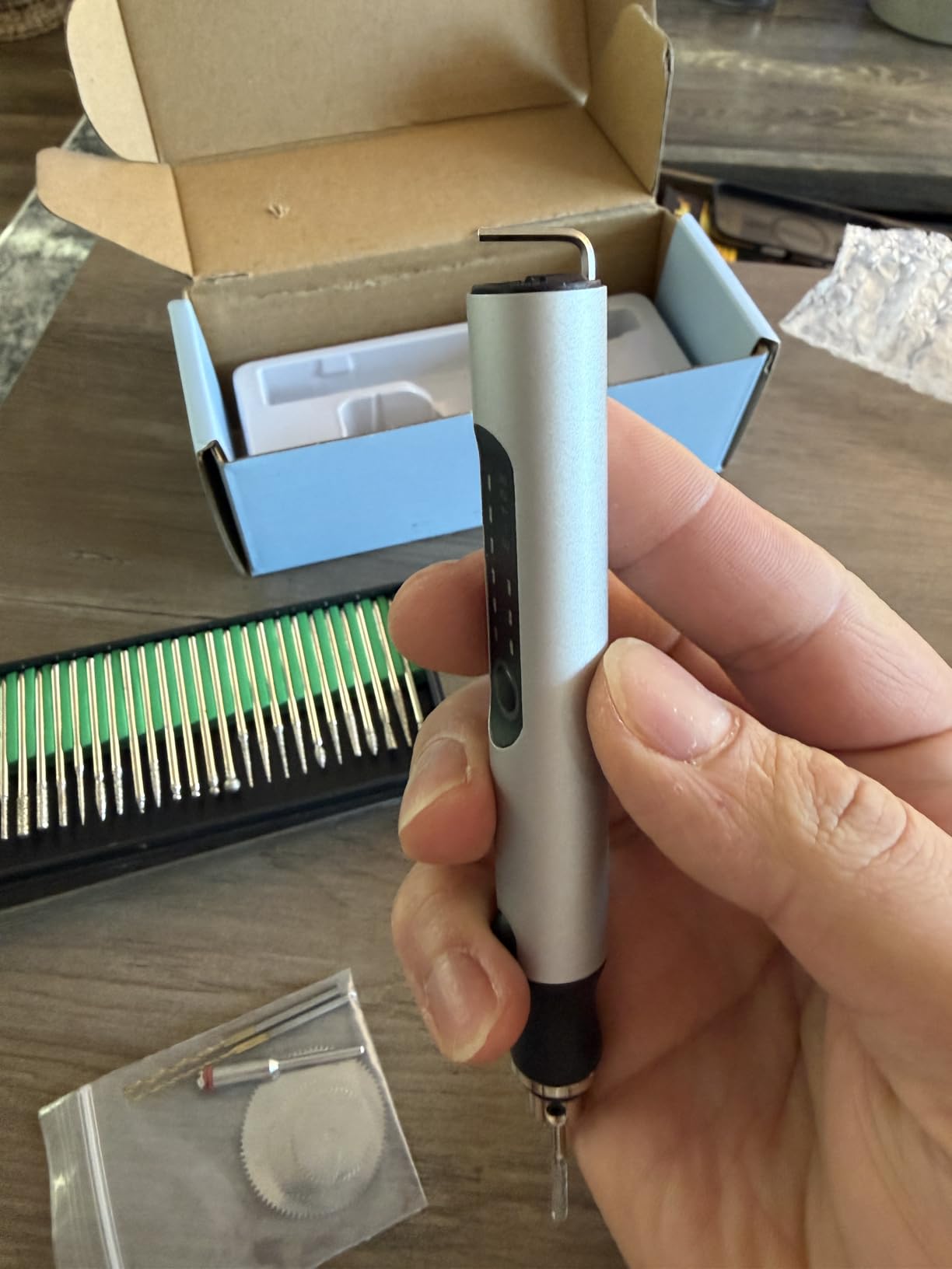 USB Rechargable Engraving Machines Pen with 35bits, Mini Electric Engraver Etching Machines Cordless Rotary Tools Engraved Jewelry Stone Metal Plastic Wood Resin Model customer photo 1