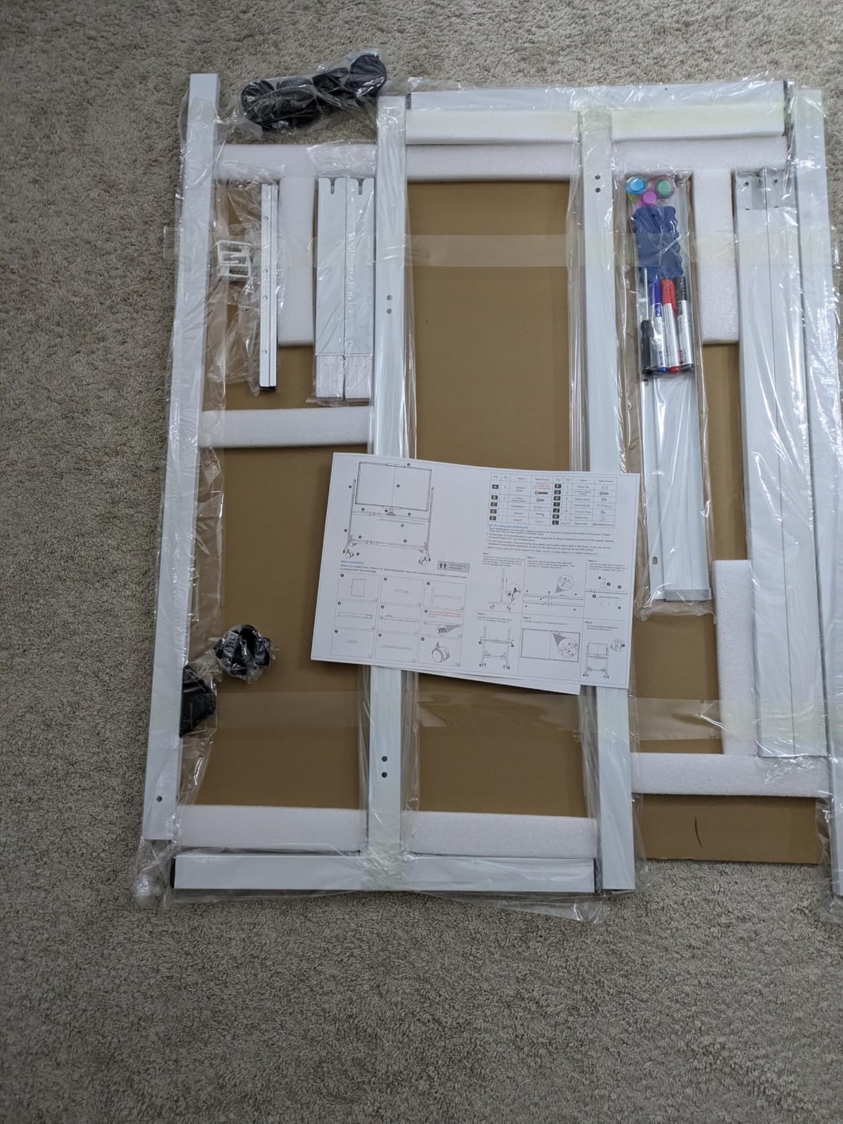 maxtek Rolling Whiteboard, 72x40 Large Double-Sided White Board Dry Erase on Wheels, Giant Magnetic White Board Standing for Office, School, Home Office, Homeschool(72 x 40) customer photo 1