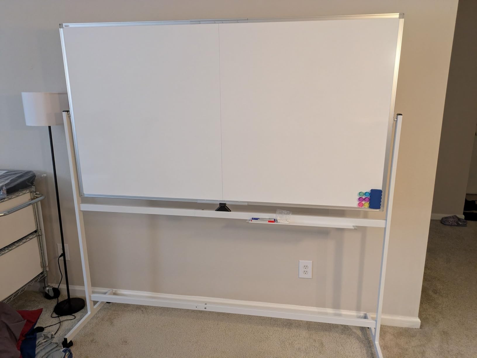 maxtek Rolling Whiteboard, 72x40 Large Double-Sided White Board Dry Erase on Wheels, Giant Magnetic White Board Standing for Office, School, Home Office, Homeschool(72 x 40) customer photo 2
