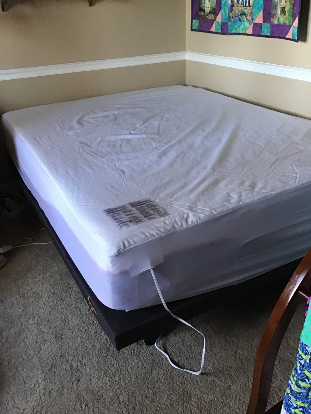 Serta Waterproof Heated Mattress Pad - Electric Bed Warmer with 10 Heat Settings, Auto Shut Off Timer, ETL Certified Electric Mattress Pad, Elastic Deep Pocket, Machine Washable, White King customer photo 2