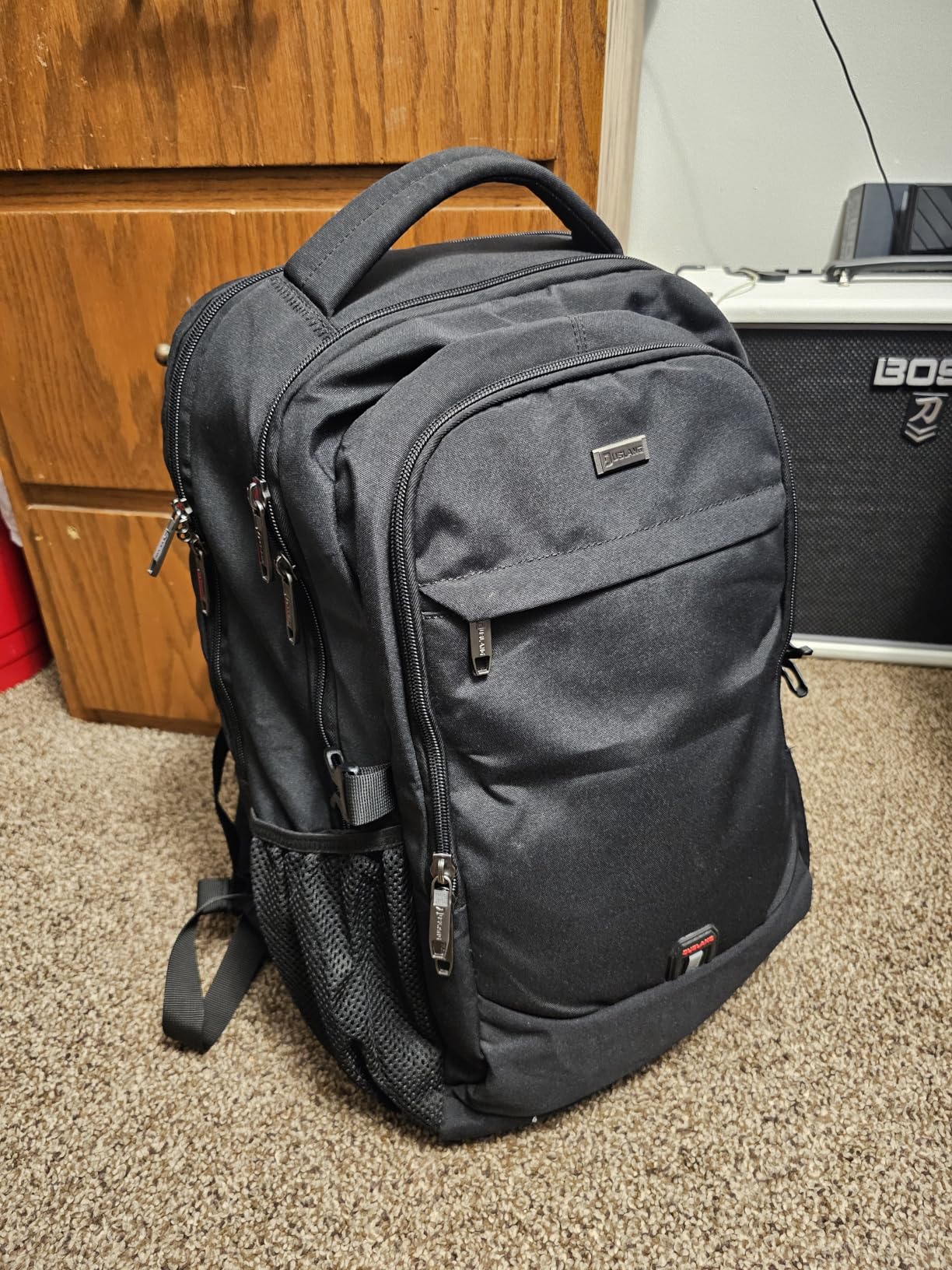 DUSLANG 17 Inch Laptop Backpack for Travel Water Resistant College Backpack for Men/Women Laptop Bag with USB Charging Port, Black customer photo 2