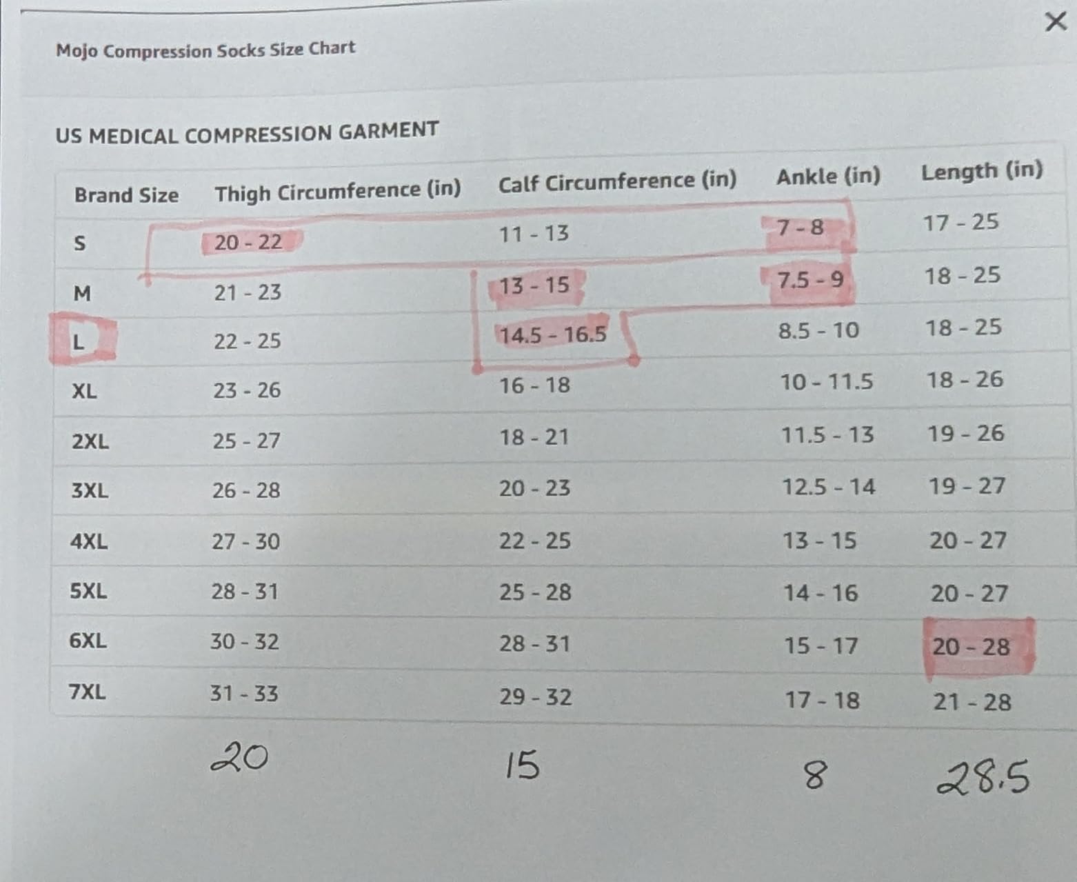 Mojo Compression Socks - 20-30mmHg Graduated Support Thigh-Hi Leg Sleeves with Grip Top - 10 Sizes, 5 Colors customer photo 2
