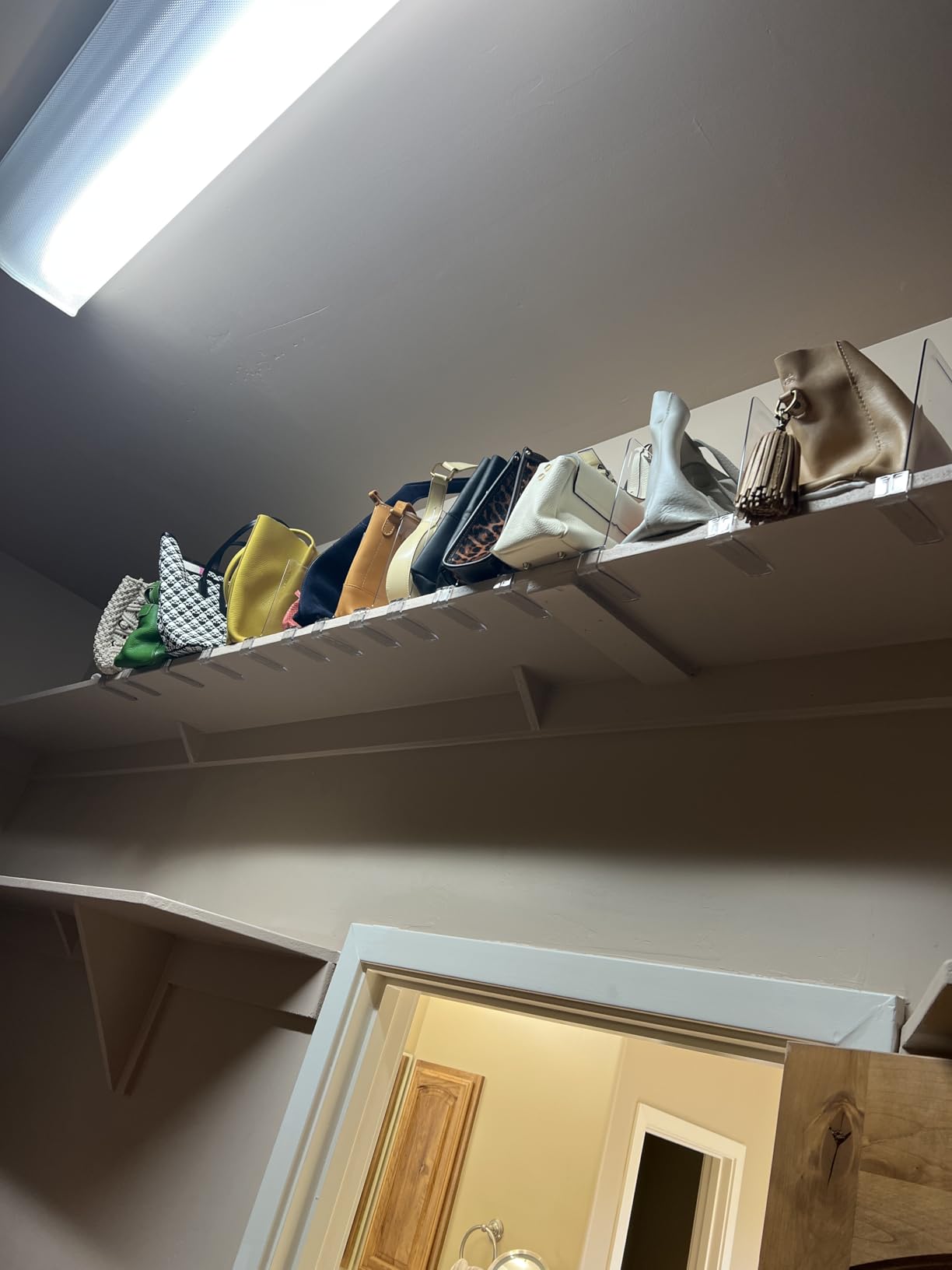 HBlife 6 Pack Closet Organizers and Storage, Clear Shelf Dividers, Vertical Purse Organizer for Closet Perfect for Sweater, Shirts, Handbags in Bedroom and Kitchen, Acrylic Bookshelf for Organization customer photo 2