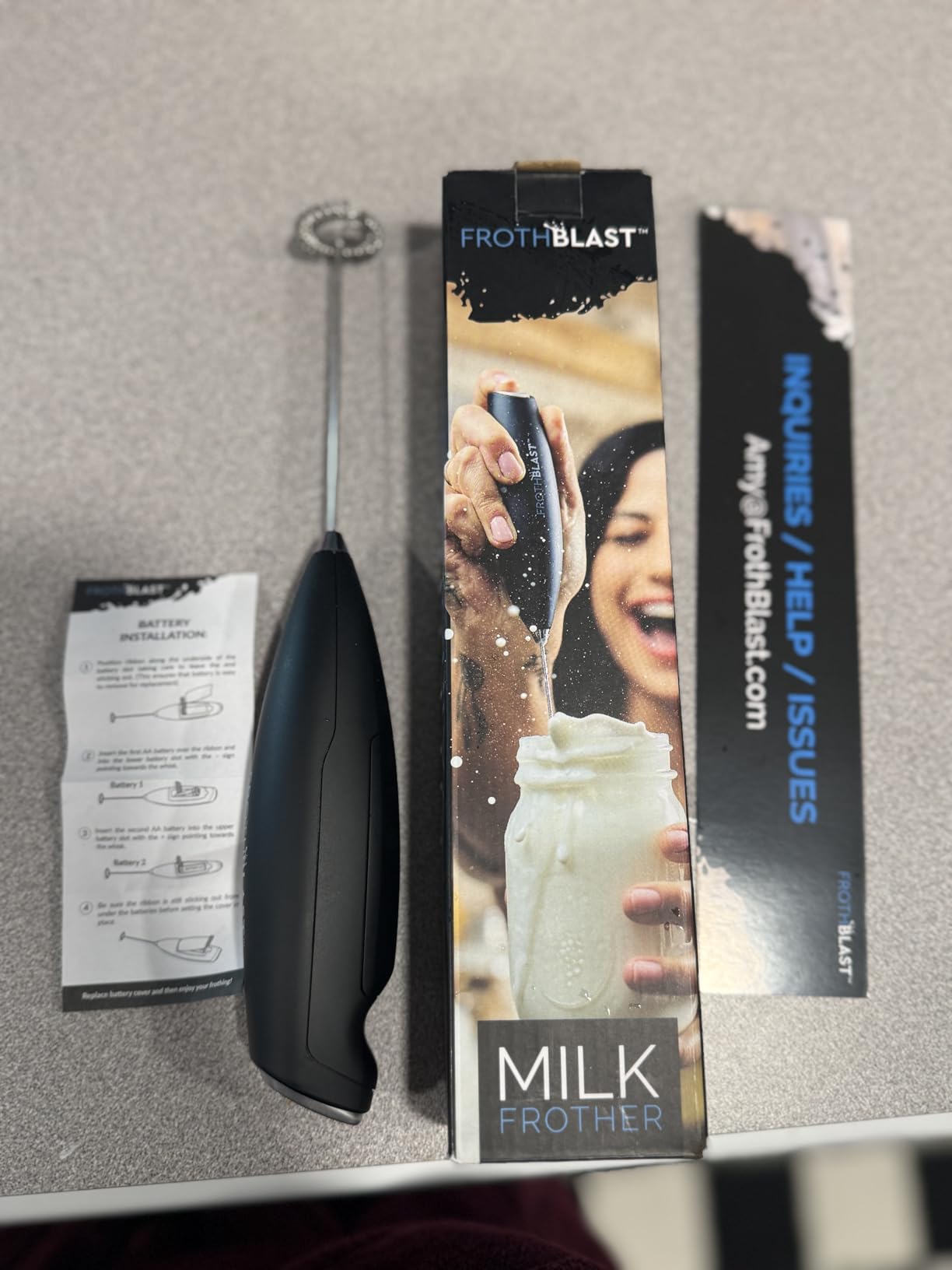 Milk Frother Handheld for Coffee (Foam Maker) Whisk Drink Mixer for Lattes, Cappuccino, Frappe, Matcha, Hot Chocolate customer photo 1