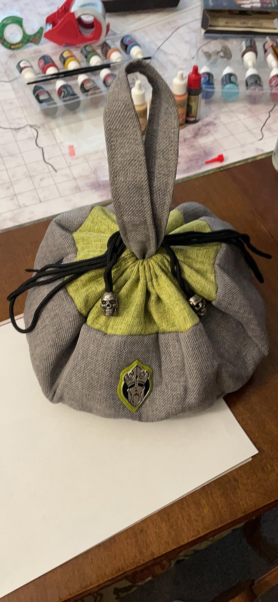 CardKingPro Monstrous - Dice Bag with 8 Pockets - Gray/Green - Huge Capacity 500+ Dice - Great for Dice Hoarders customer photo 2