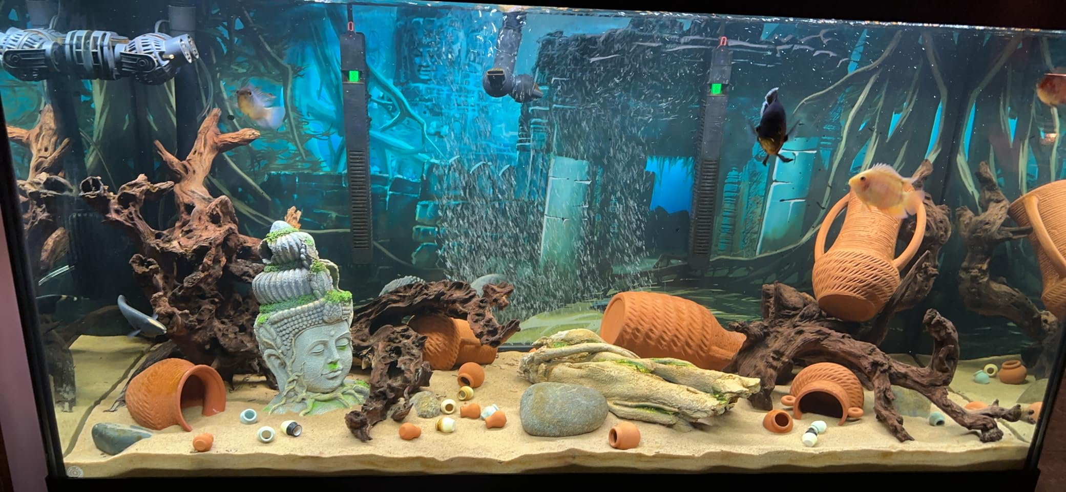 Aquarium Air Pump Dual Outlets, Ultra Quiet Fish Tank Air Pump 20-600 Gallons, 5W 110V Silent Water Oxygen Aerator Pump, up to 10L/min 0.022MPa Adjustable High Output Air Stone Bubbler customer photo 2