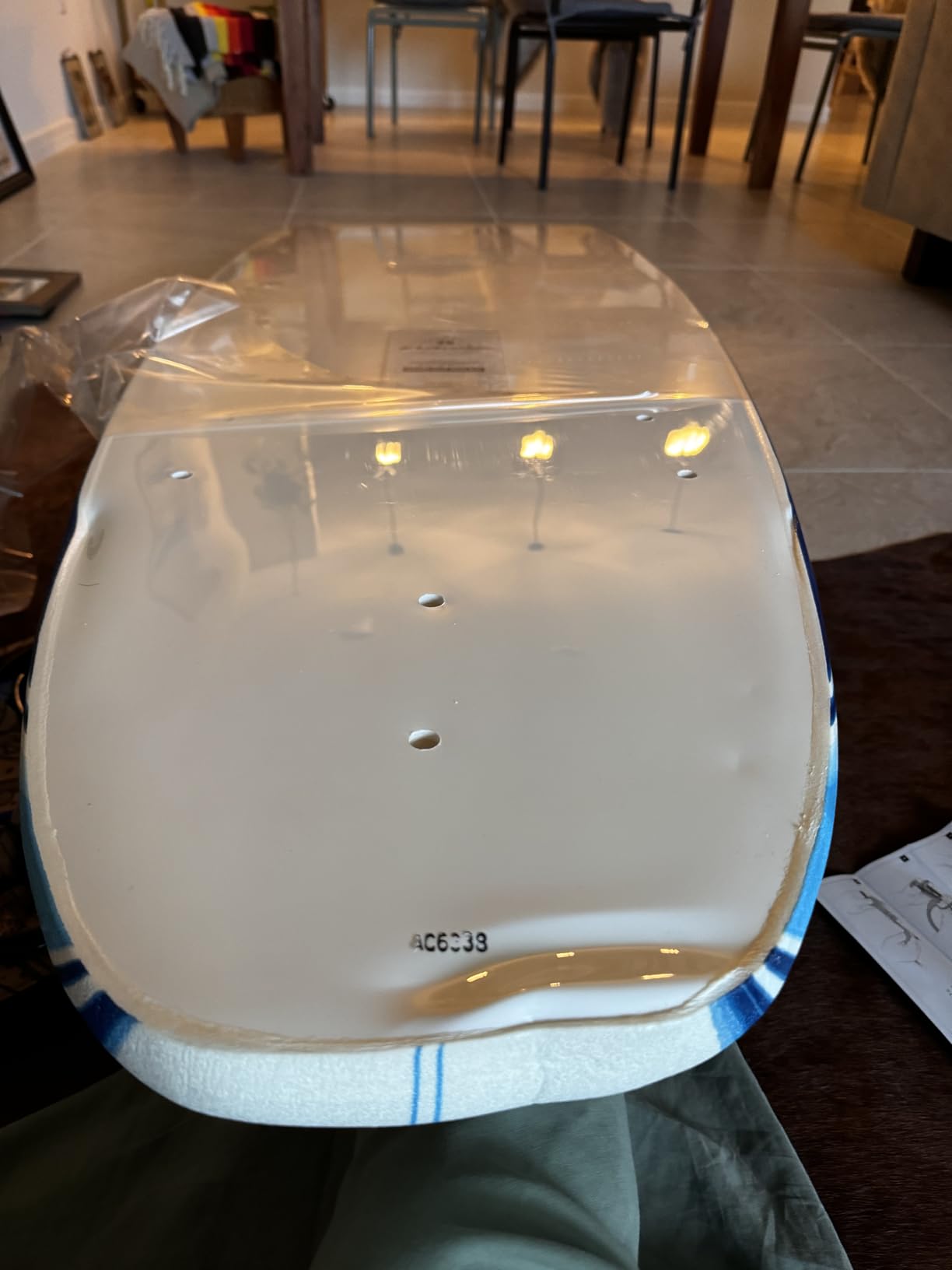 Wavestorm - Classic Soft Top Foam 7ft Surfboard Surfboard for Beginners and All Surfing Levels Complete Set Includes Leash and Multiple Fins Heat Laminated, Blue Pinline (AZ22-WSSF700-PIN) customer photo 1