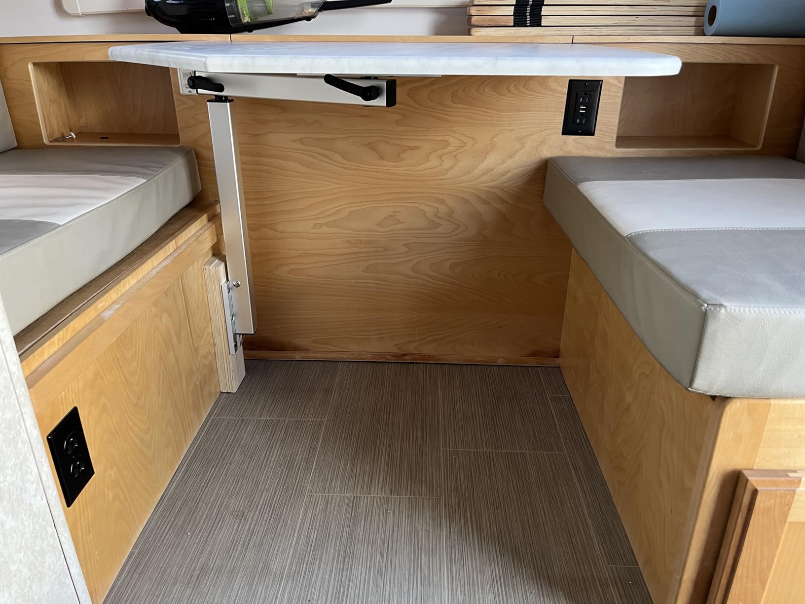 DALUOBO Removable Table Leg RV Accessories Detachable Height Adjustable Aluminum Alloy 360 Degree Rotation for Yachts RV Motorhome customer photo 1