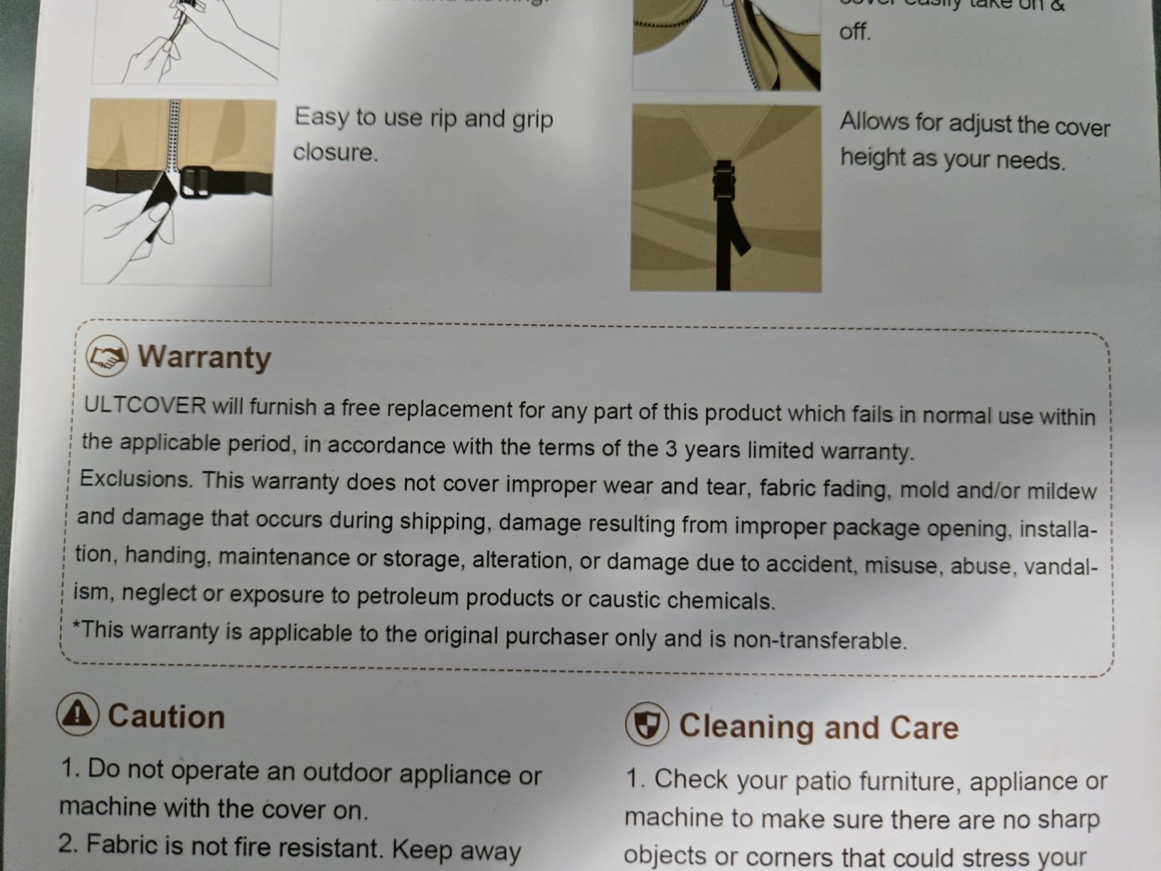 ULTCOVER Waterproof Grill Cover 52 inch, Heavy Duty BBQ Cover for 2-4 Burners Outdoor Gas Barbecue Grill customer photo 2