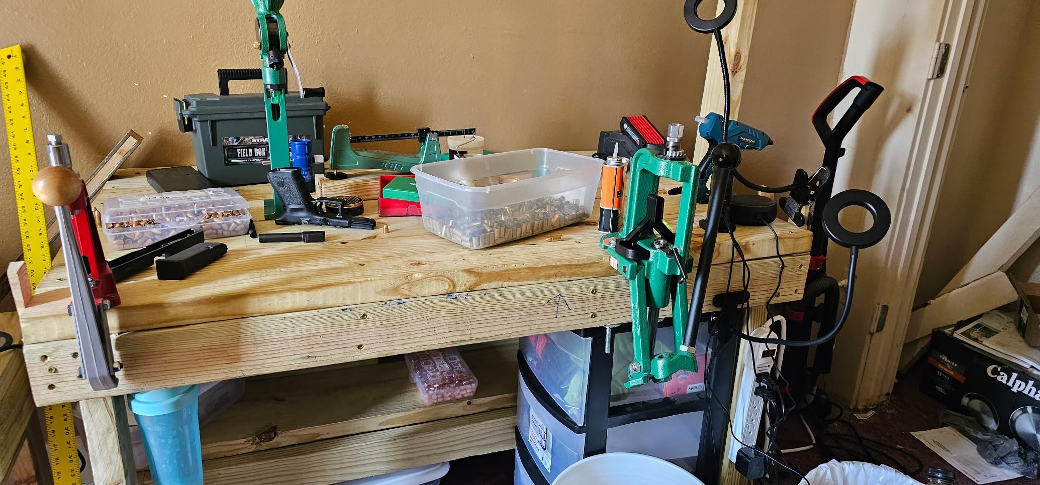 RCBS Rock Chucker Supreme Master Reloading Kit, Reloading Equipment Kit with Press, Scale, Powder Dispenser and More Green customer photo 1