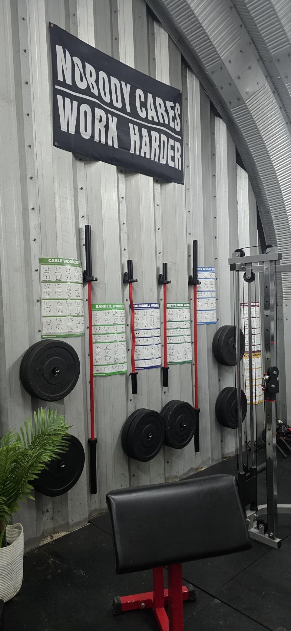 Wall Mounted Weight Plate Holder, Fit 2inch Olympic Weight Plates, Max Weight Capacity 275 lb, Heavy Iron Construction, Mounting Hardware Included customer photo 2