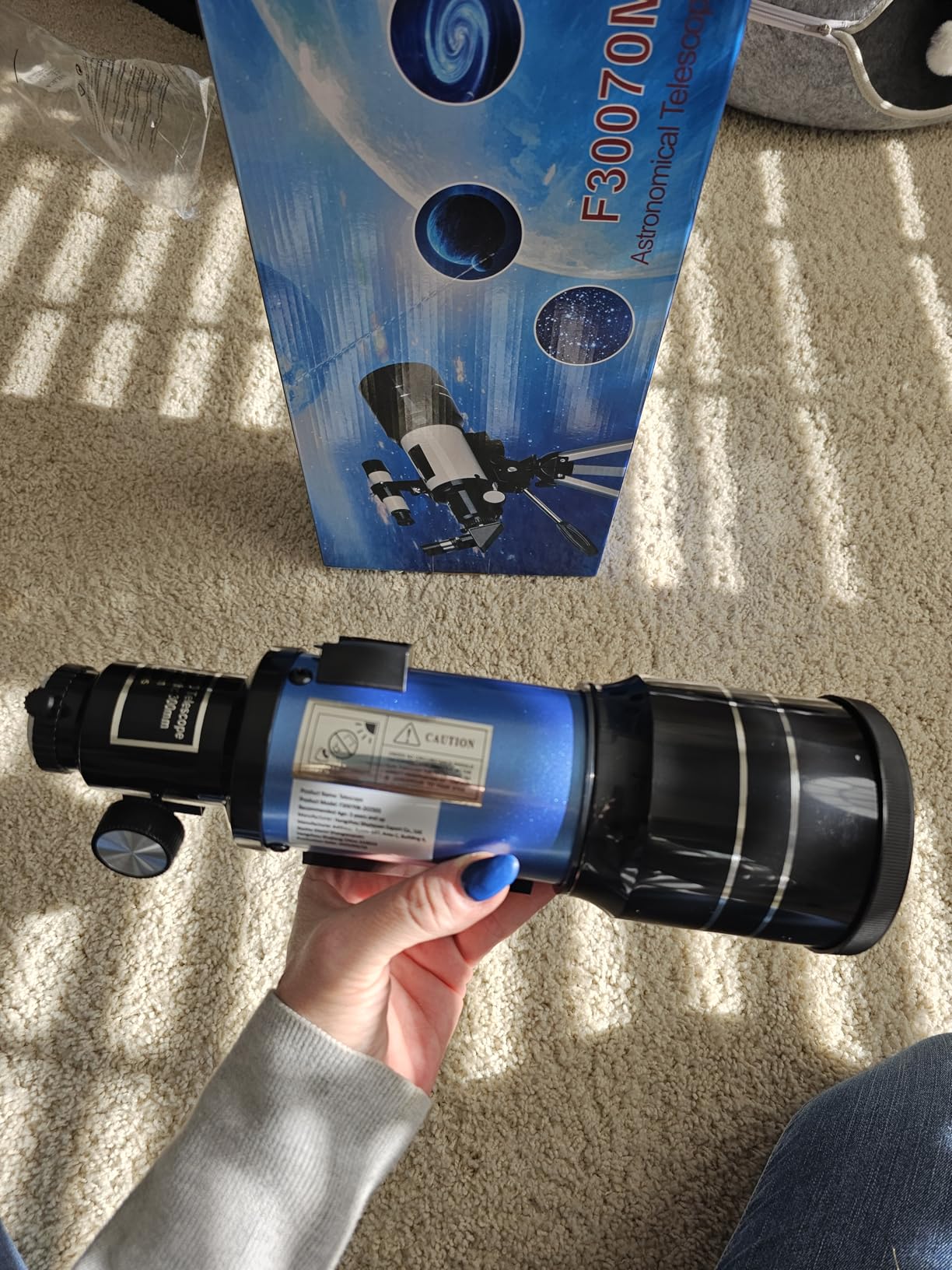 ToyerBee Telescope for Adults & Kids, 70mm Aperture (15X-150X) Portable Refractor Telescopes for Astronomy Beginners, 300mm Professional Travel Telescope with A Smartphone Adapter& Wireless Remote customer photo 1