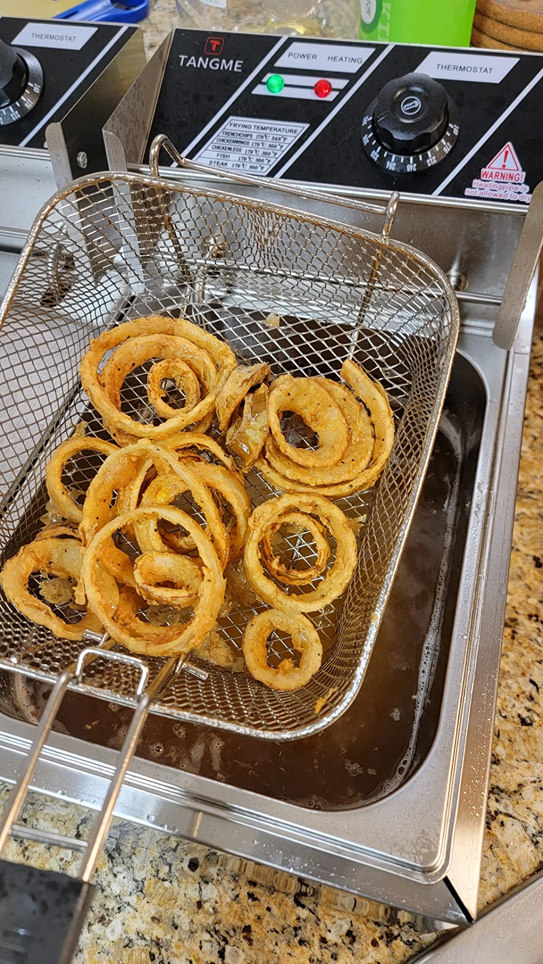 Commercial Deep Fryer, 3400W Electric Deep Fryers with 2x6.35QT Baskets Thickened Stainless Steel Countertop Oil Fryer 20.7QT Large Capacity with Lids Temperature Controller (12L) customer photo 2