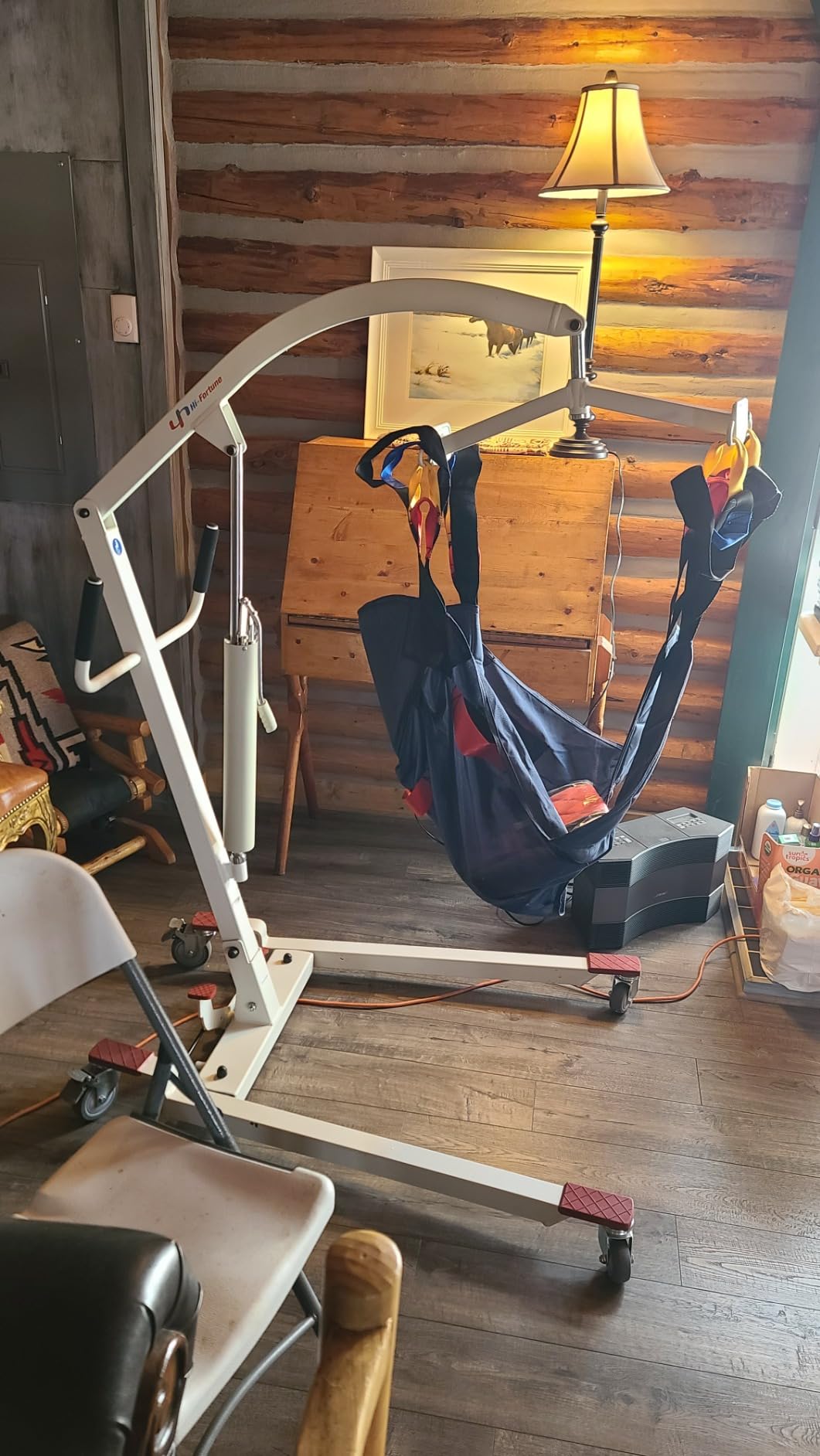 Patient Lift Hydraulic Body Hoyer Lift with Medium Sling for Home Use 400lbs Weight Capacity (Unfoldable Manual) customer photo 1