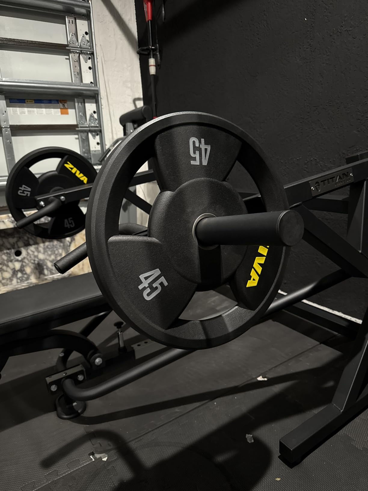 ZIVA Olympic Weight Plate - Premium Urethane-Coated Grip Disc with 2