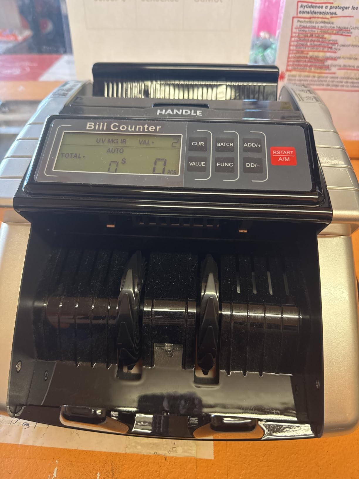 Aneken Money Counter Machine with Value Count, Dollar, Euro UV/MG/IR/DD/DBL/HLF/CHN Counterfeit Bill Detectors, Add and Batch Modes, Cash Counter with LCD Display customer photo 1