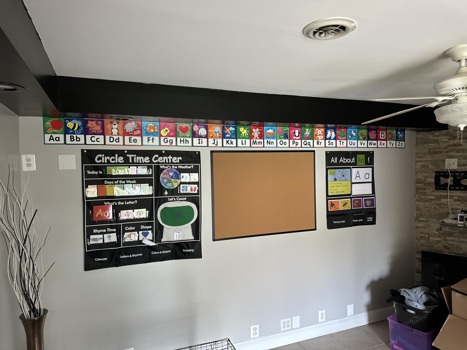 Board2by Bulletin Board 48 x 36, Black Aluminium Framed 4x3 Corkboard , Large Wall Mounted Notice Board with 18 Push Pins for School, Home & Office customer photo 1