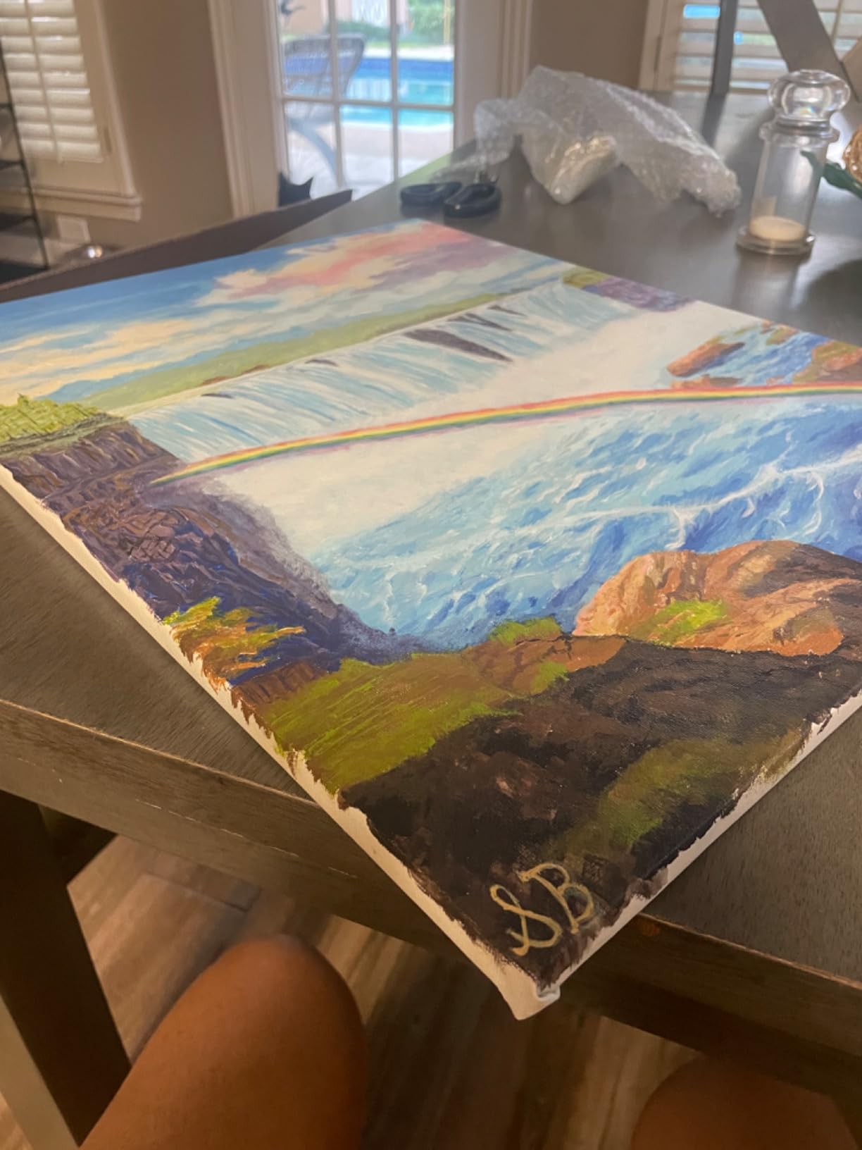 EVNEED DIY Canvas Stretcher Bars 16x20 Inch Canvas Frame - Easy to Assemble, Gallery Wrap Oil Frame Kits Canvas Wood Stretcher Bars for Oil Paintings, Prints, Paint customer photo 2