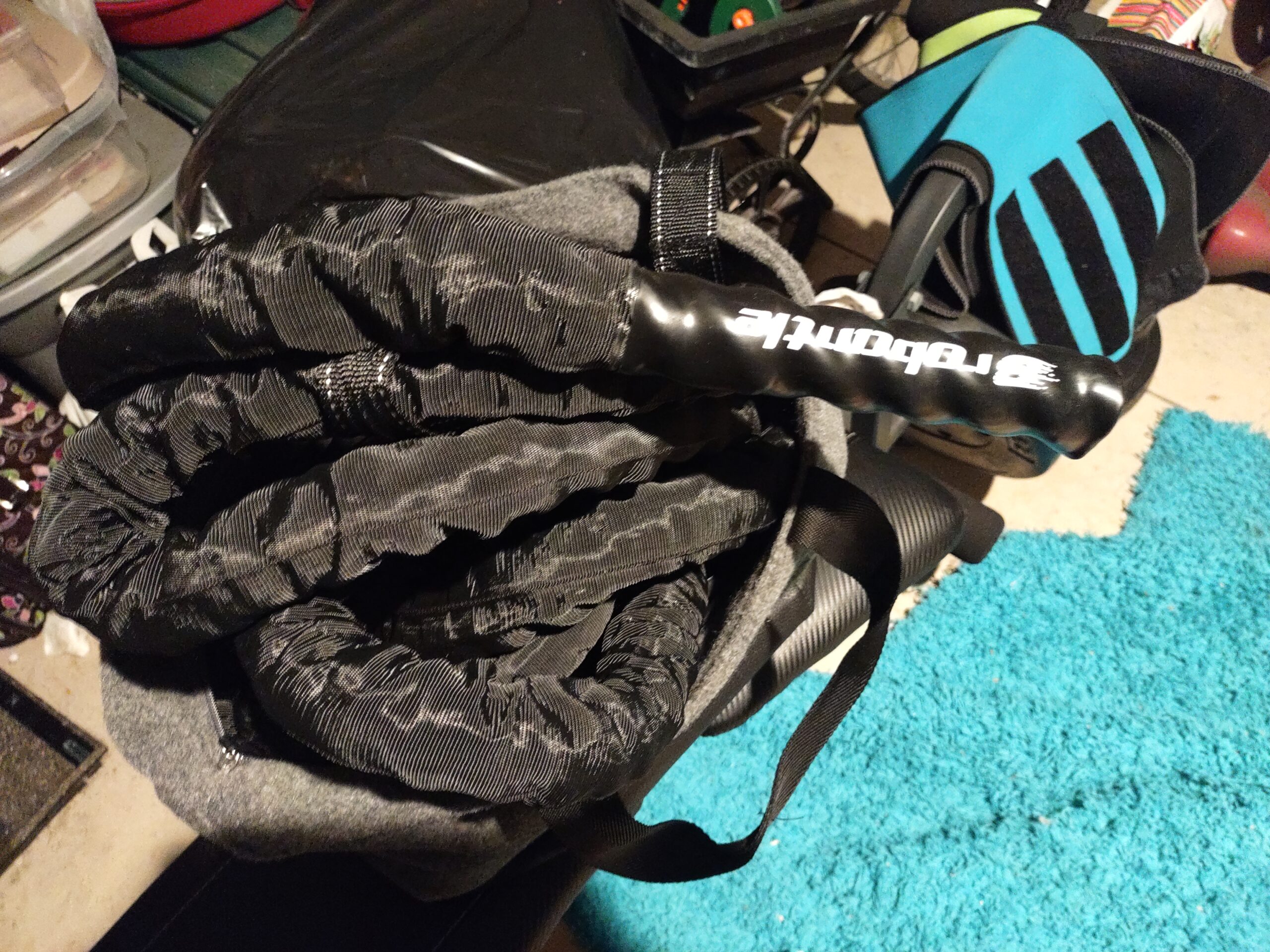 Battle Rope 1/1.26/1.5/2 Inch Diameter, Pink 30FT/40FT/50FT Exercise Workout Ropes for Home Gym Heavy Weighted Training Rope for Working Out customer photo 2