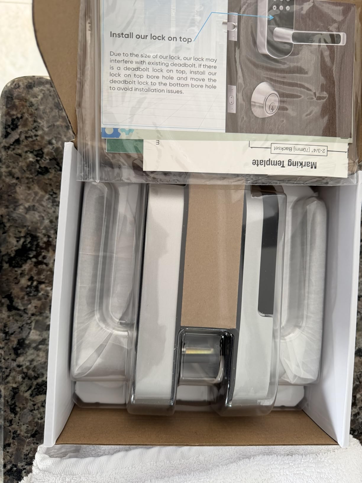 Fingerprint Smart Door Lock with Handle & Keypad - Bluetooth Keyless Entry for Front Door, Home, Kids, Guests, Airbnb & Rental, App + Code Access, Compatible with Alexa & Google, Easy DIY Install customer photo 1