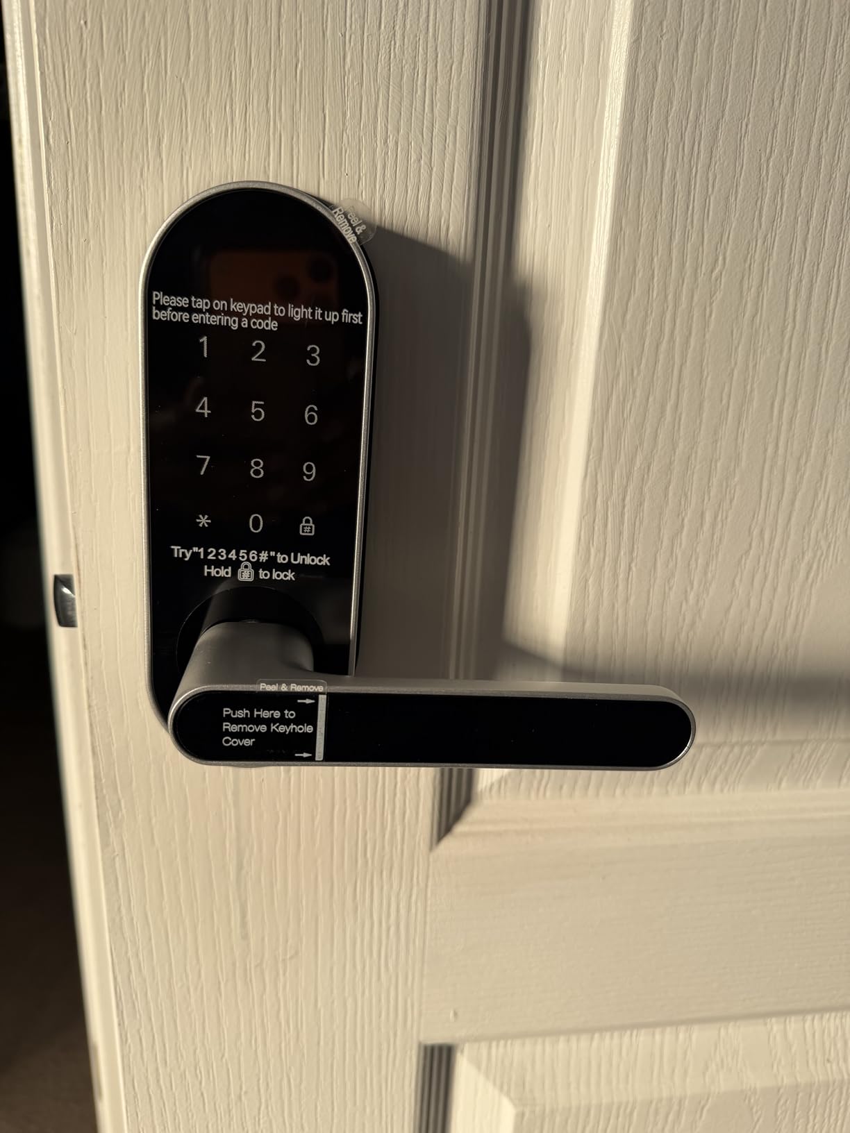 Fingerprint Smart Door Lock with Handle & Keypad - Bluetooth Keyless Entry for Front Door, Home, Kids, Guests, Airbnb & Rental, App + Code Access, Compatible with Alexa & Google, Easy DIY Install customer photo 2