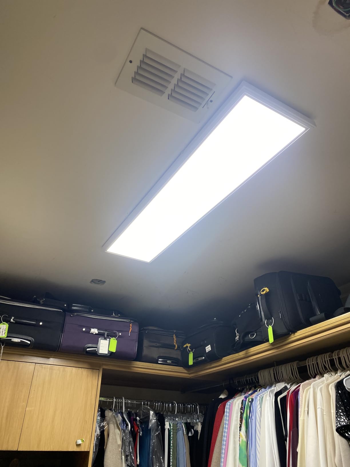 Lithonia Lighting CPANL 1x4 LED Flat Panel Light, 1 Ft. x 4 Ft. LED Light Panel, Ceiling Lighting Fixture, 4000 Lumens, 3500K/4000K/5000K Switchable CCT, Includes Direct Ceiling Mount Bracket, White customer photo 1