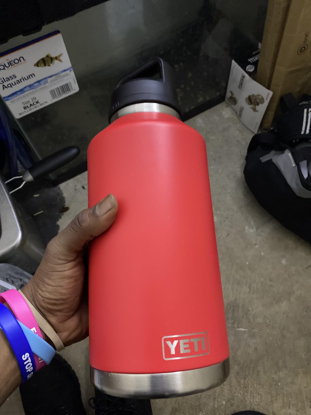 YETI Rambler 64 oz Bottle, Vacuum Insulated, Leakproof, Stainless Steel with Chug Cap, Black customer photo 1