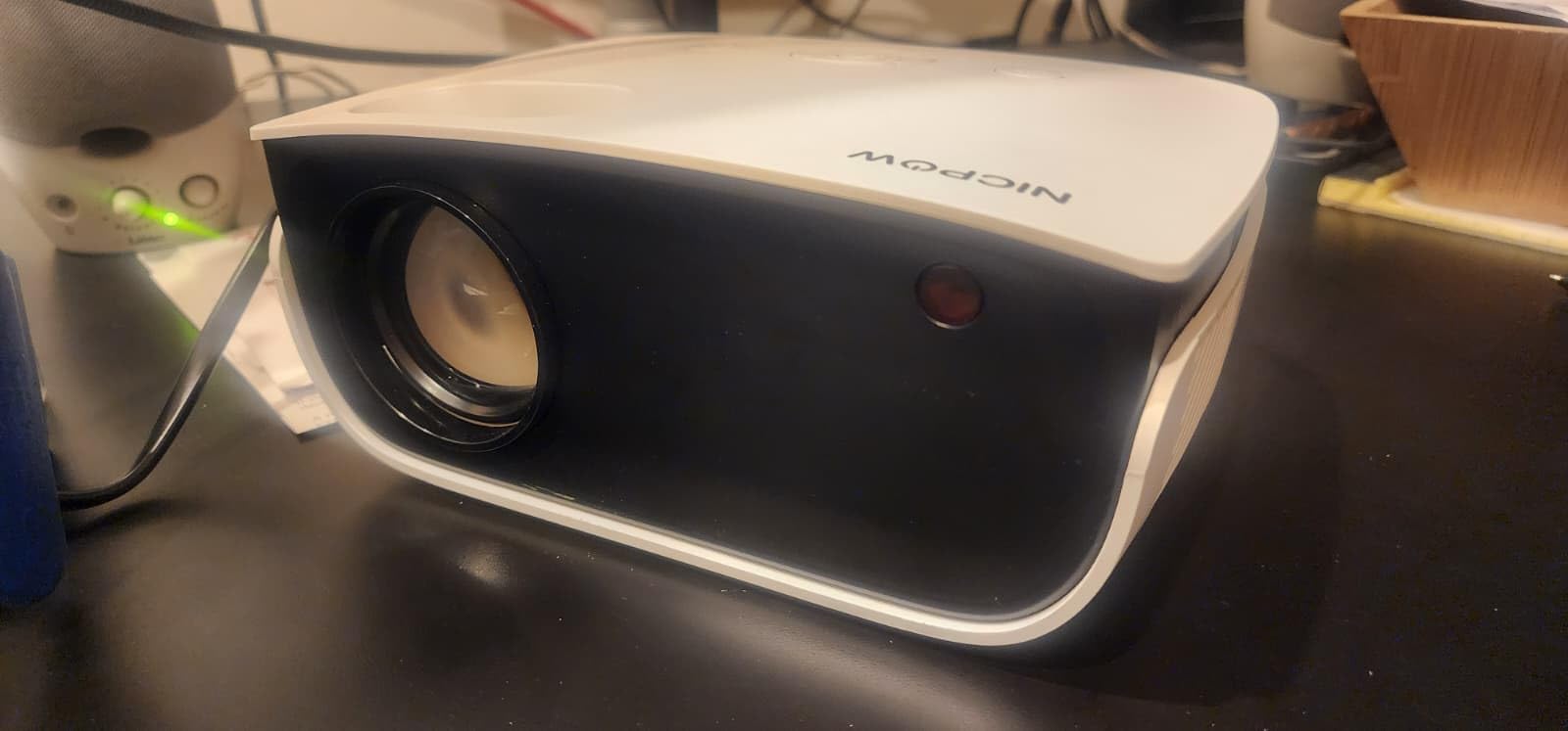 NICPOW Upgrade Portable Outdoor Movie Projector, 1080P and 200