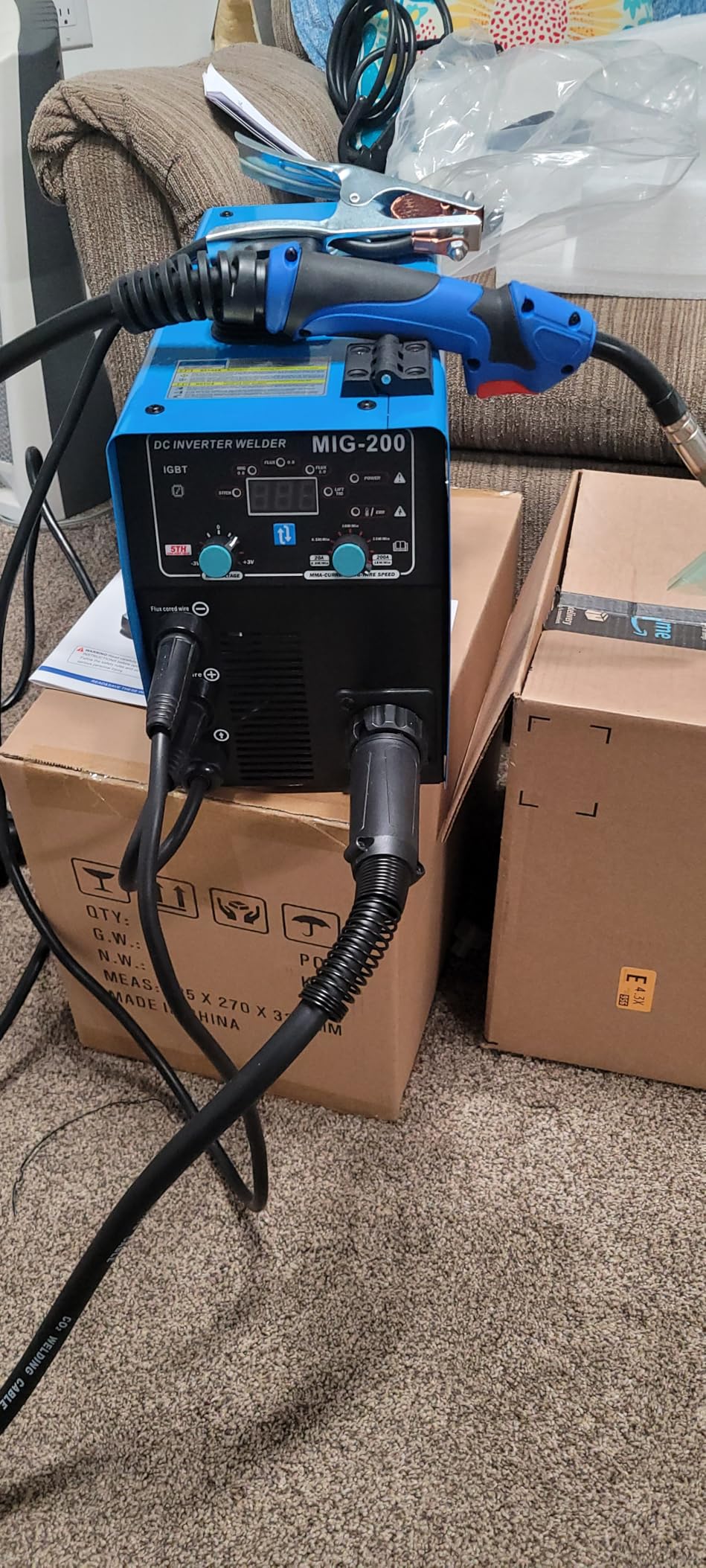 S7 MIG Welder with Gas and Gasless Capability, Knob-Control MIG Welding Machine for Beginners and DIY Home Workshop, Flux Core & Gas MIG Welder customer photo 2