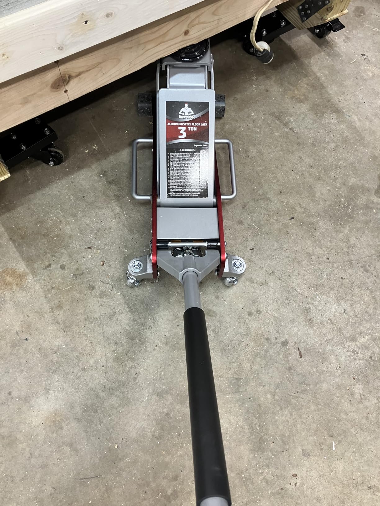 3 Ton Low Profile, Aluminum and Steel Racing Floor Jack with Dual Pistons Quick Lift Pump for Sport Utility Vehicle, Lifting Range 3-15/16