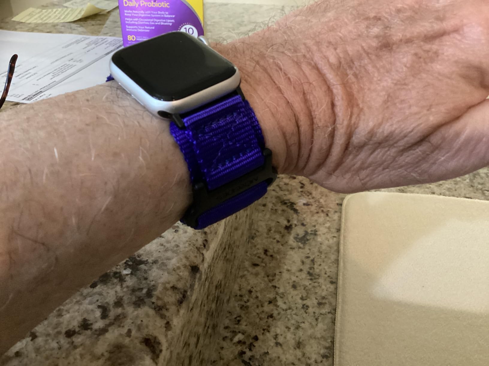 Nereides Compatible with Apple Watch Series 11 Band Series 10/9/8/7/6/5/4/SE/SE2/SE3/Ultra 3/2/1, Nylon Sports Strap with Woven Design for 49mm/46mm/45mm/44mm (L, Army Green) customer photo 1