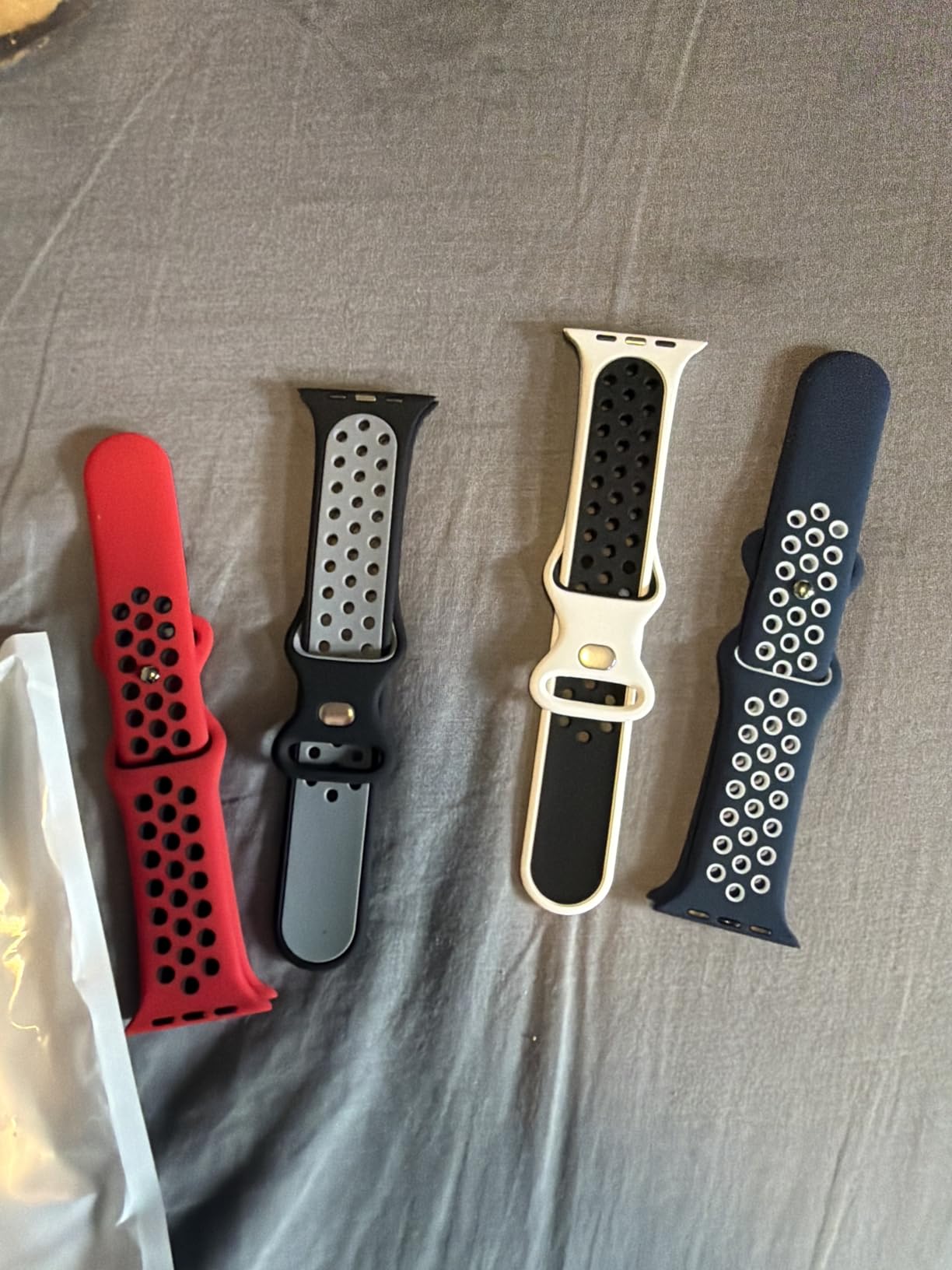 Adorve 4 Pack Sport Bands Compatible with Apple Watch Bands for Men Women 49mm 46mm 45mm 44mm 42mm 41mm 40mm 38mm,Breathable Soft Silicone Strap for iWatch Band Series 11 10 SE Ultra 9 8 7 6 5 4 3 2 1 customer photo 2