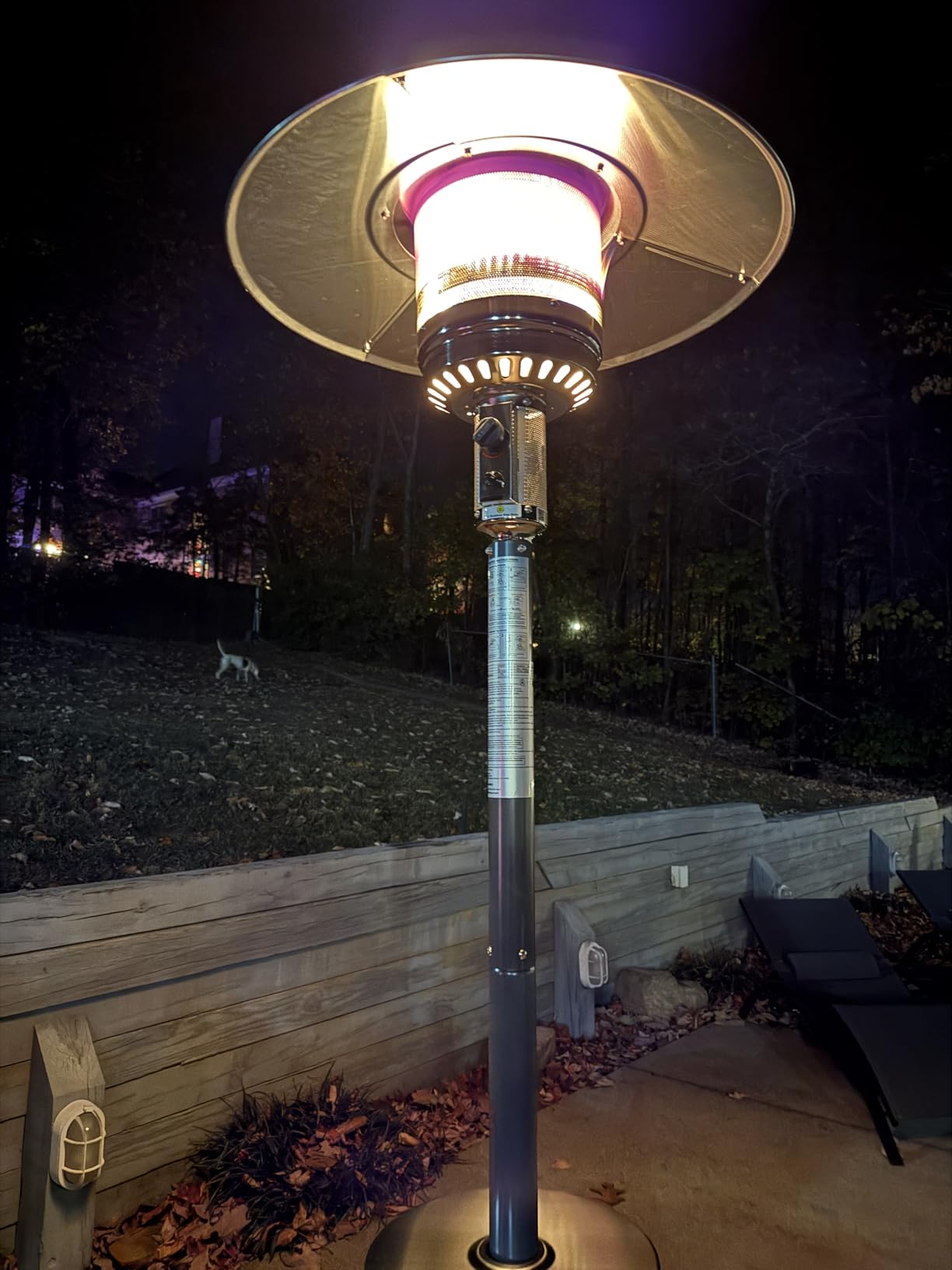 EAST OAK 50,000 BTU Patio Heater with Sand Box, Table Design, Double-Layer Stainless Steel Burner, Wheels, Triple Protection System, Outdoor Heater for Home and Residential, Pinecone customer photo 2