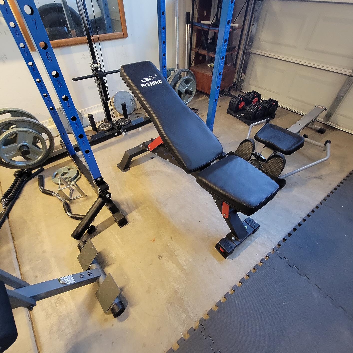 FLYBIRD Commercial Grade Adjustable Weight Bench - 1300LBS Capacity, 6+3 Positions for Ultimate Strength Training & Bench Press, with Easy-Roll Wheels customer photo 2