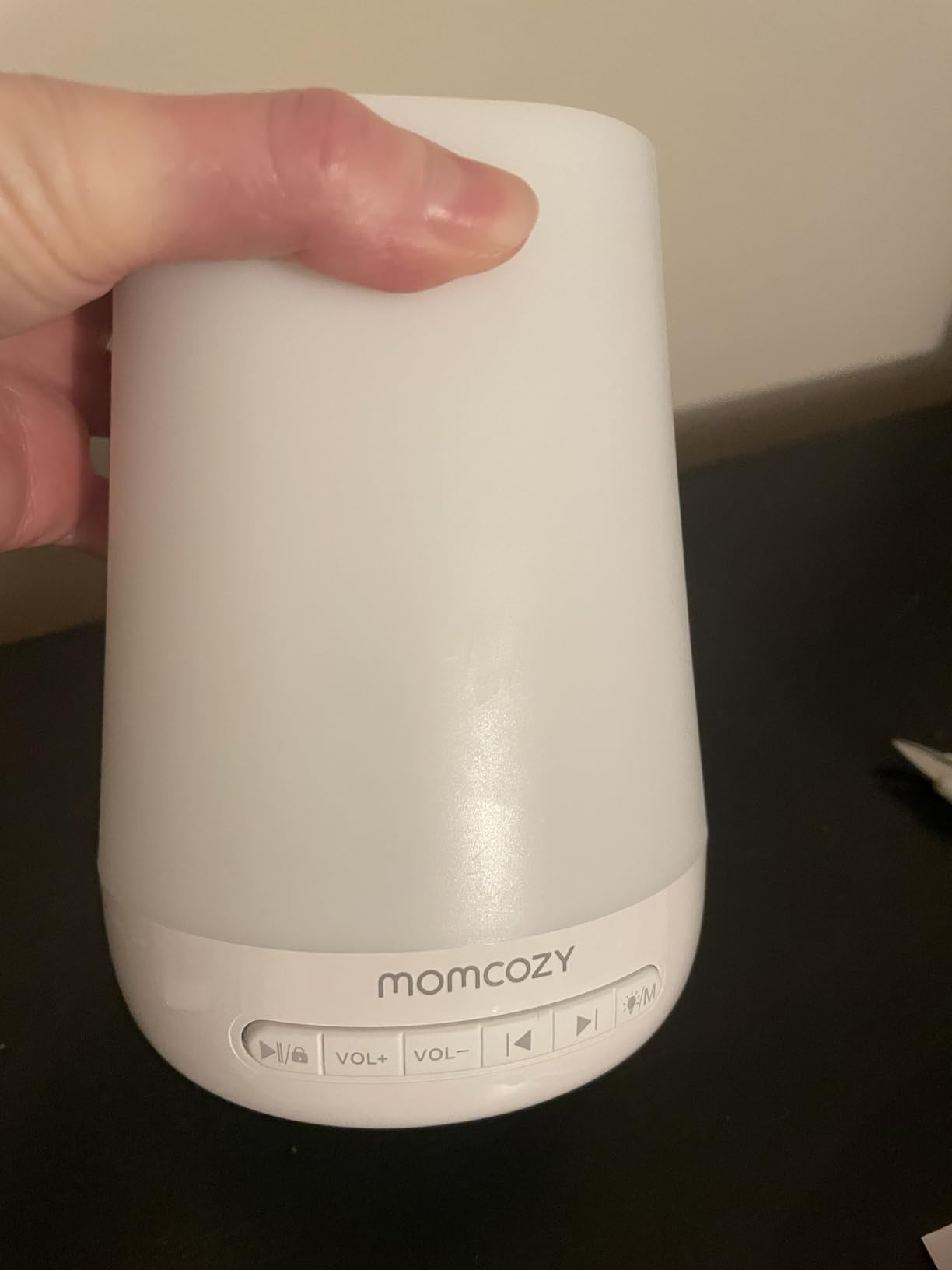 Baby Sound Machine, Momcozy White Noise Machine for Baby Sleeping with Night Light, Toddler Sleep Trainer 34 Soothing Sleep Sounds, Timer, App Remote Control, Personal Sleep Routine Alarm Clock(Blue) customer photo 2