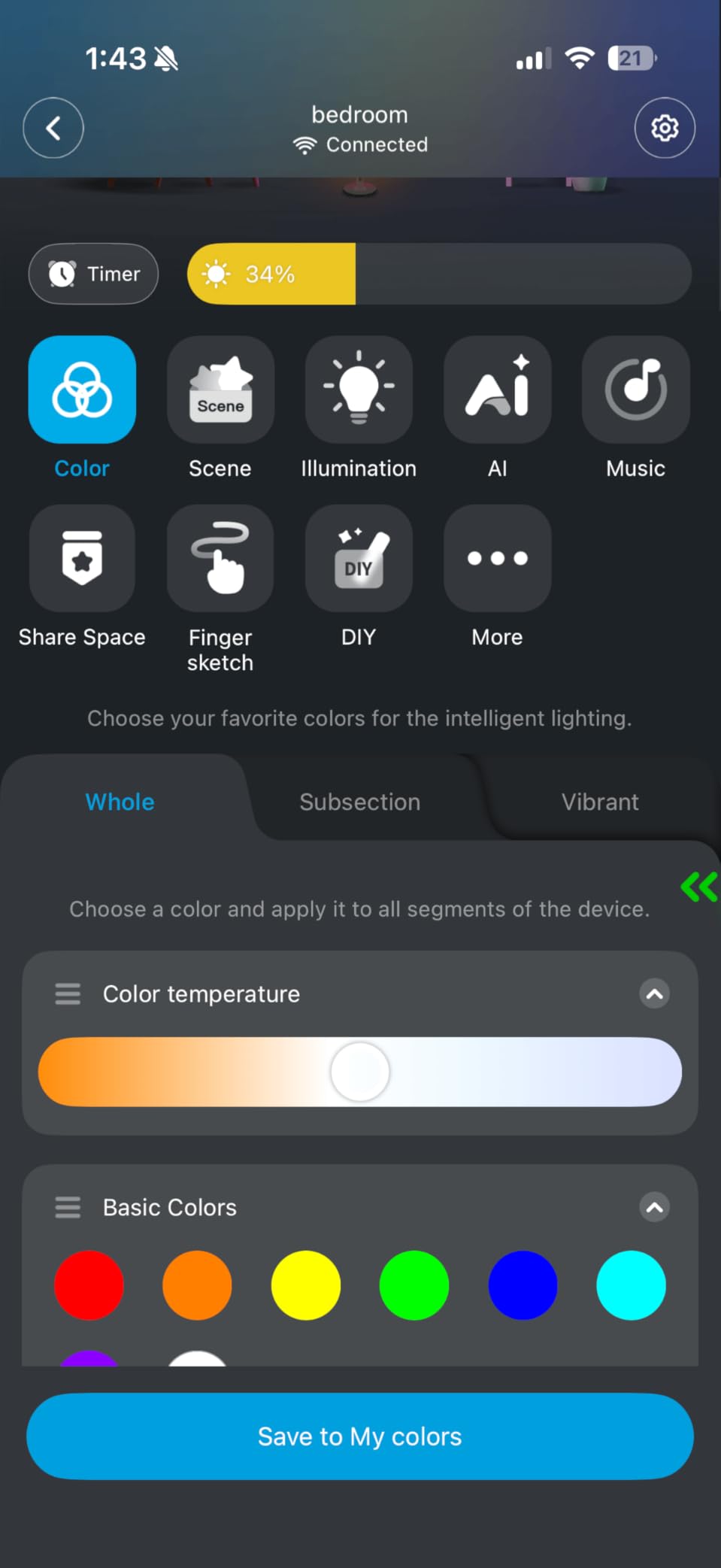Govee RGBIC Floor Lamp Basic, 1000lm LED Corner Lamp Compatible with SmartThings, Alexa, and Matter, Modern Floor Lamp with Music Sync and 16 Million DIY Colors, Standing Lamp for Bedroom Living Room customer photo 2