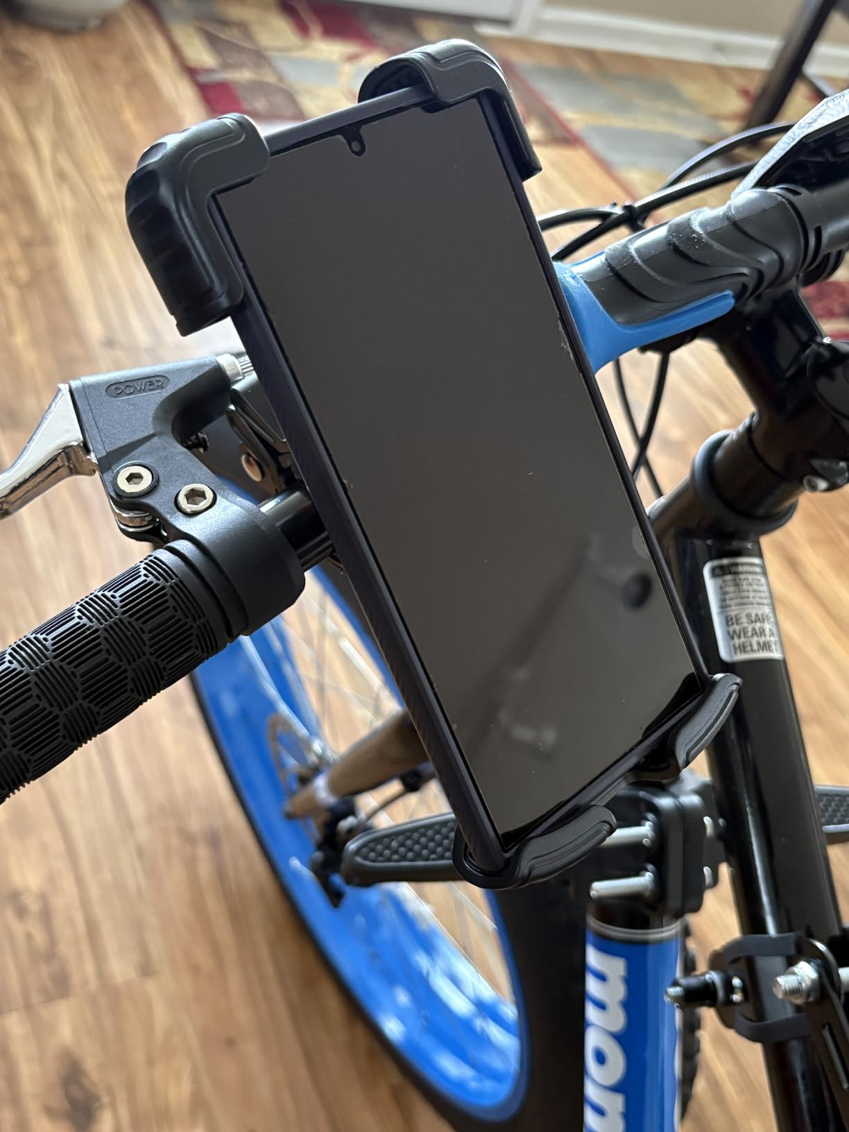Bike Motorcycle Phone Mount,[Super Stable Metal] Bike Motorcycle Phone Holder with Security Lock, Bicycle Phone Mount with Soft Cushion & Adjustable Clip Compatible with 4.7''-6.8'' Phone customer photo 2