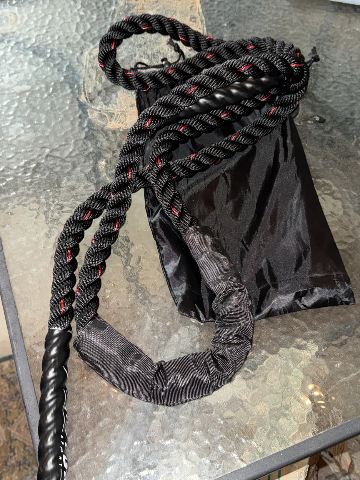 HPYGN Jump Rope, Weighted Jump Rope for Men women, 2.8lb 3.8lb 5lb Heavy Skipping Rope for Exercise, Adult Jumpropes for Home Workout, Improve Strength and Building Muscle, Total Body Workout Equipment customer photo 1