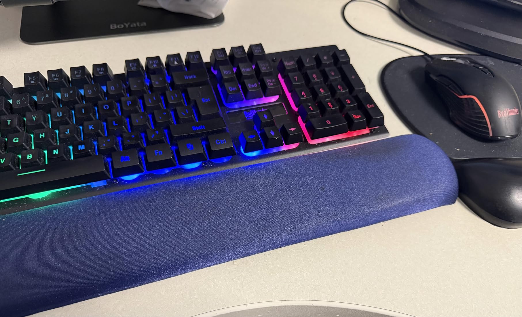 RedThunder K10 Wireless Gaming Keyboard and Mouse Combo, LED Backlit Rechargeable 3800mAh Battery, Mechanical Feel Anti-ghosting Keyboard + 7D 3200DPI Mice for PC Gamer (Black) customer photo 1