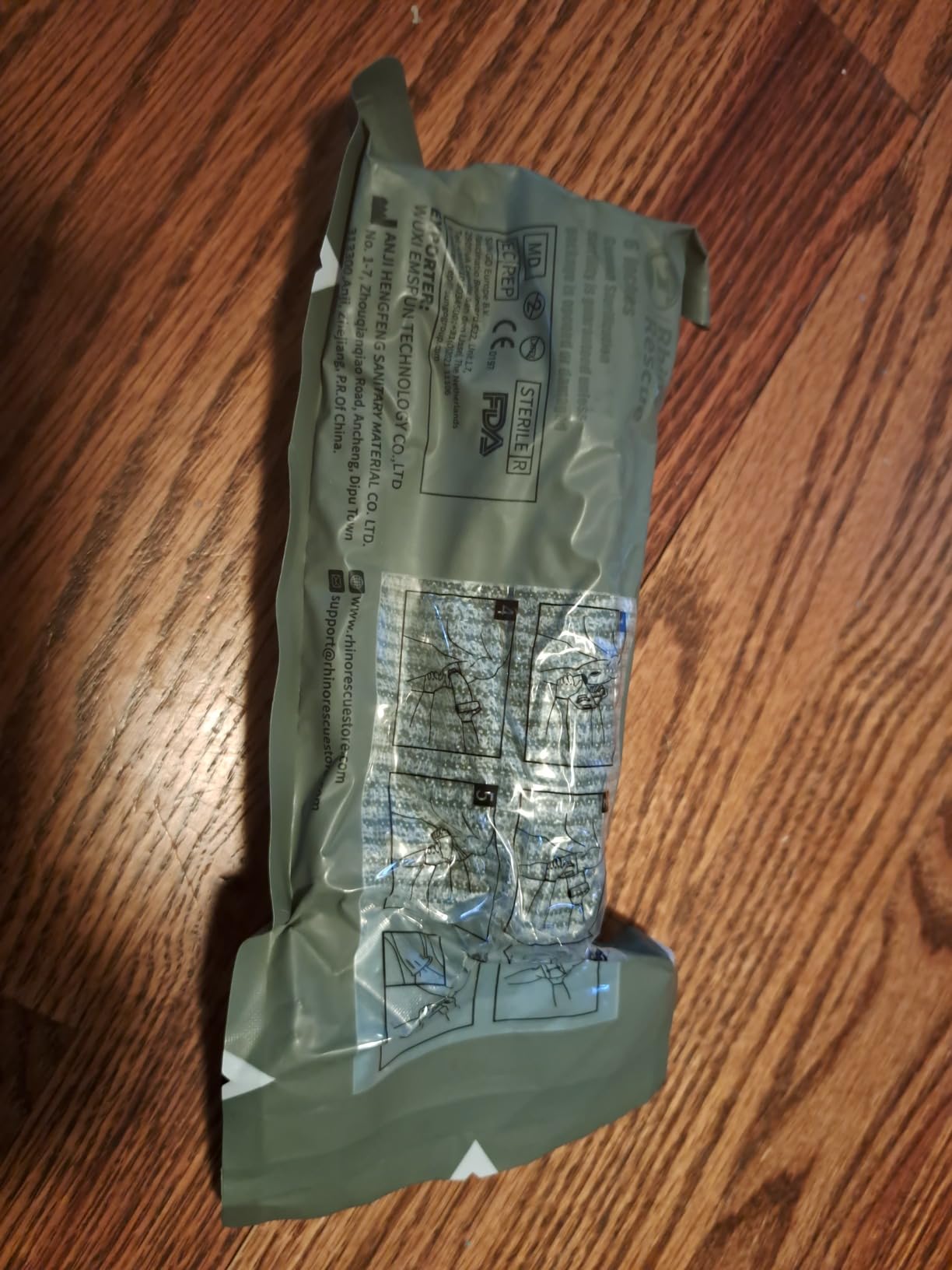 RHINO RESCUE 6 Inch Israeli Style Emergency Bandage, Compression Trauma Wound Dressing, Medical Sterile Vacuum Sealed customer photo 1