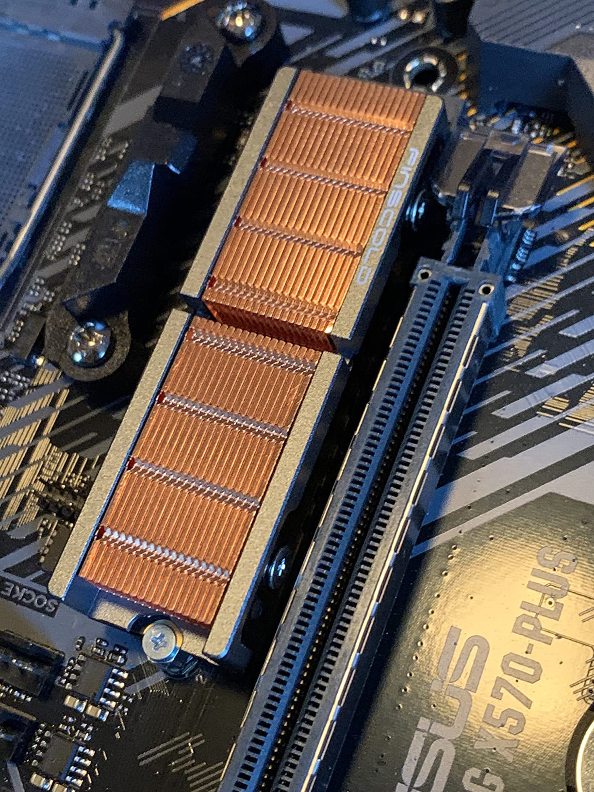 JEYI Copper M.2 HeatSink, Passive Nvme SSD Heatsinks with Copper Fins - Finscold Q80 customer photo 1