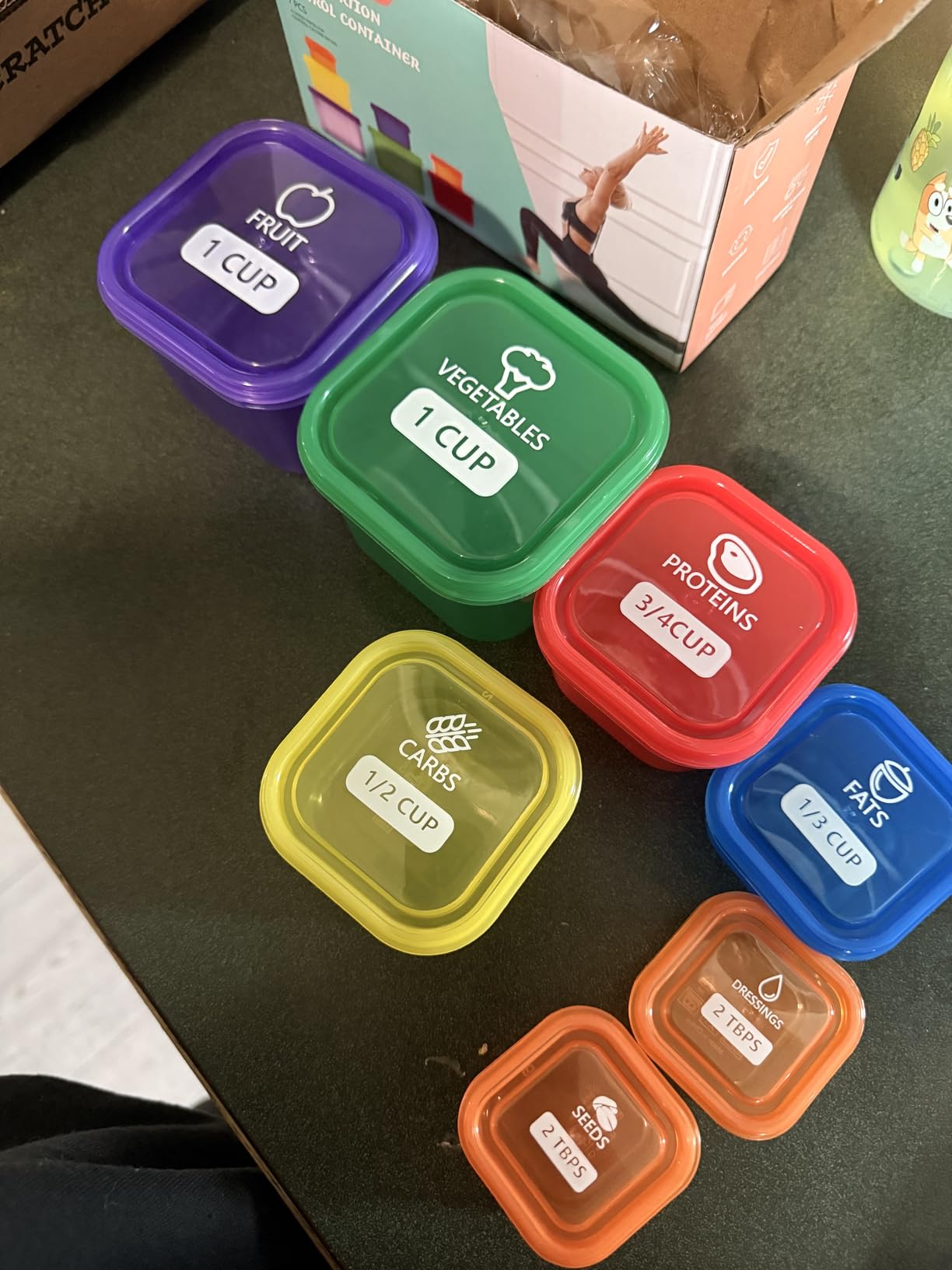 Finorder 21 Day Portion Control Container Kit (14-Piece) with Complete Guide, BPA Free Food Portion Container Set for Meal Prep, 21 Day Lose Weight System customer photo 1