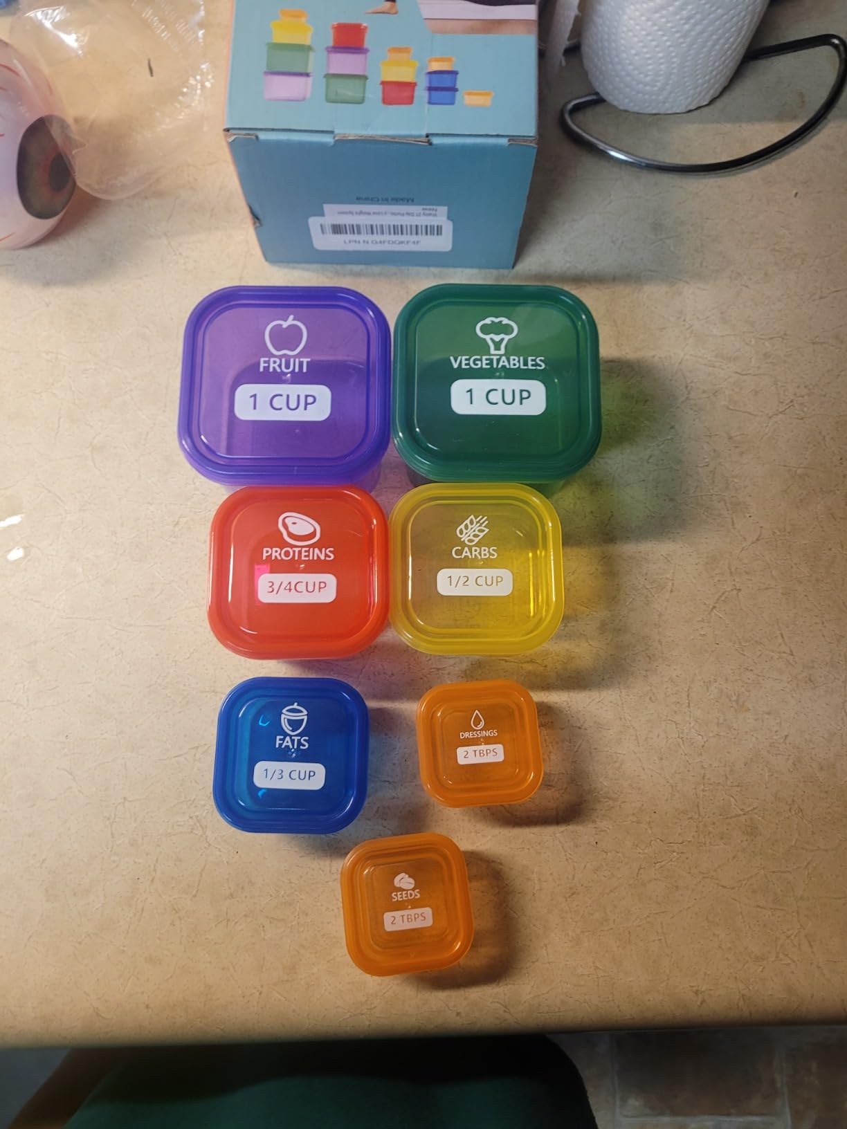 Finorder 21 Day Portion Control Container Kit (14-Piece) with Complete Guide, BPA Free Food Portion Container Set for Meal Prep, 21 Day Lose Weight System customer photo 2