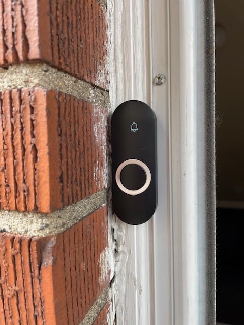 AIDA Lighted Wireless Doorbell for Home, Waterproof Battery Doorbell Wireless 1,000ft Range, 5 Volume Levels with 58 Chimes & LED Flash on Receiver (White, 1 Button & 1 Receiver) customer photo 1