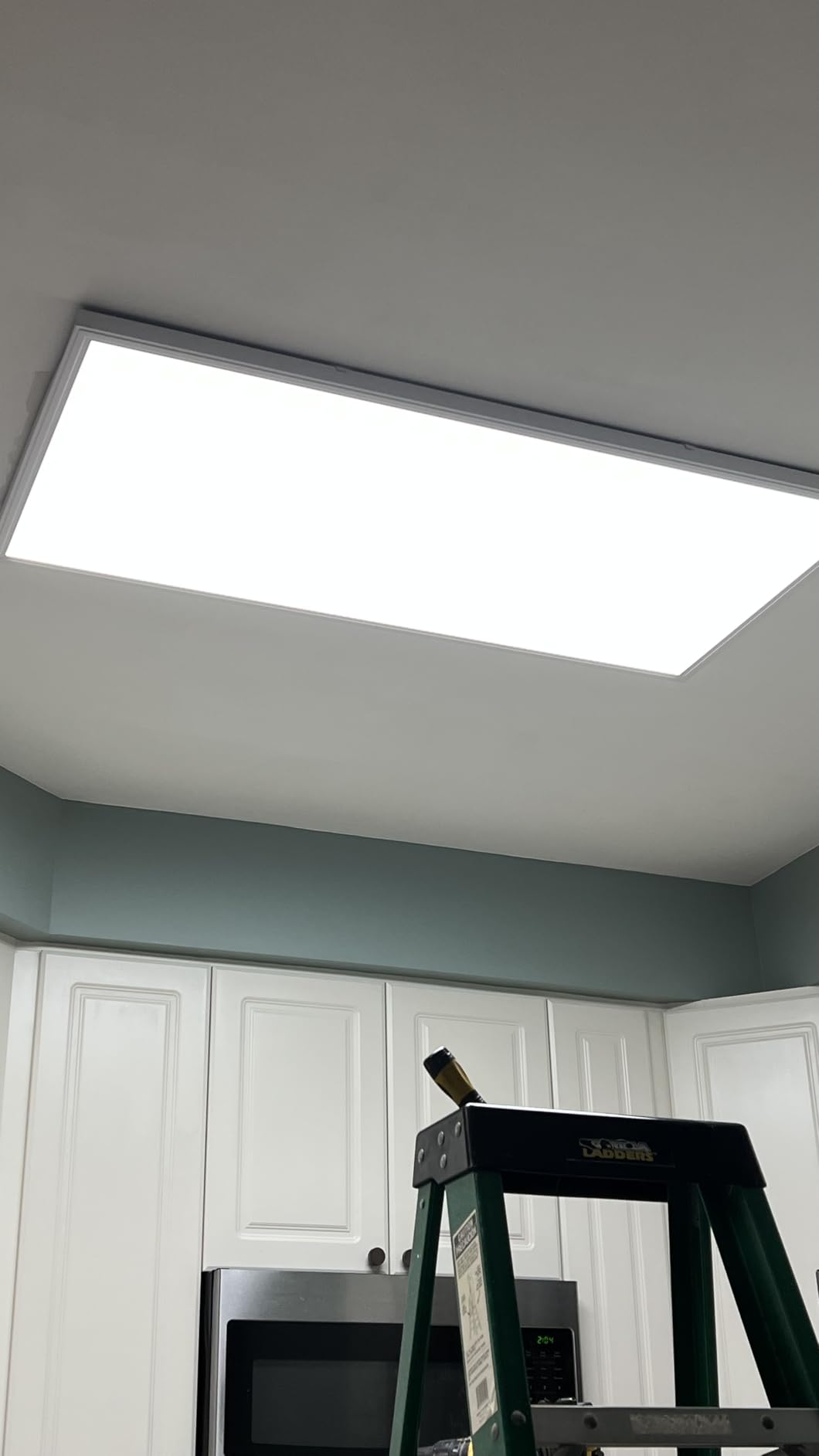 Lithonia Lighting CPANL 2x4 LED Flat Panel Light, 2 ft. by 4 ft. LED Light Panel, Ceiling Lighting Fixture, 4000 Lumens, 3500K/4000K/5000K Switchable CCT, Includes Direct Ceiling Mount Bracket, White customer photo 1