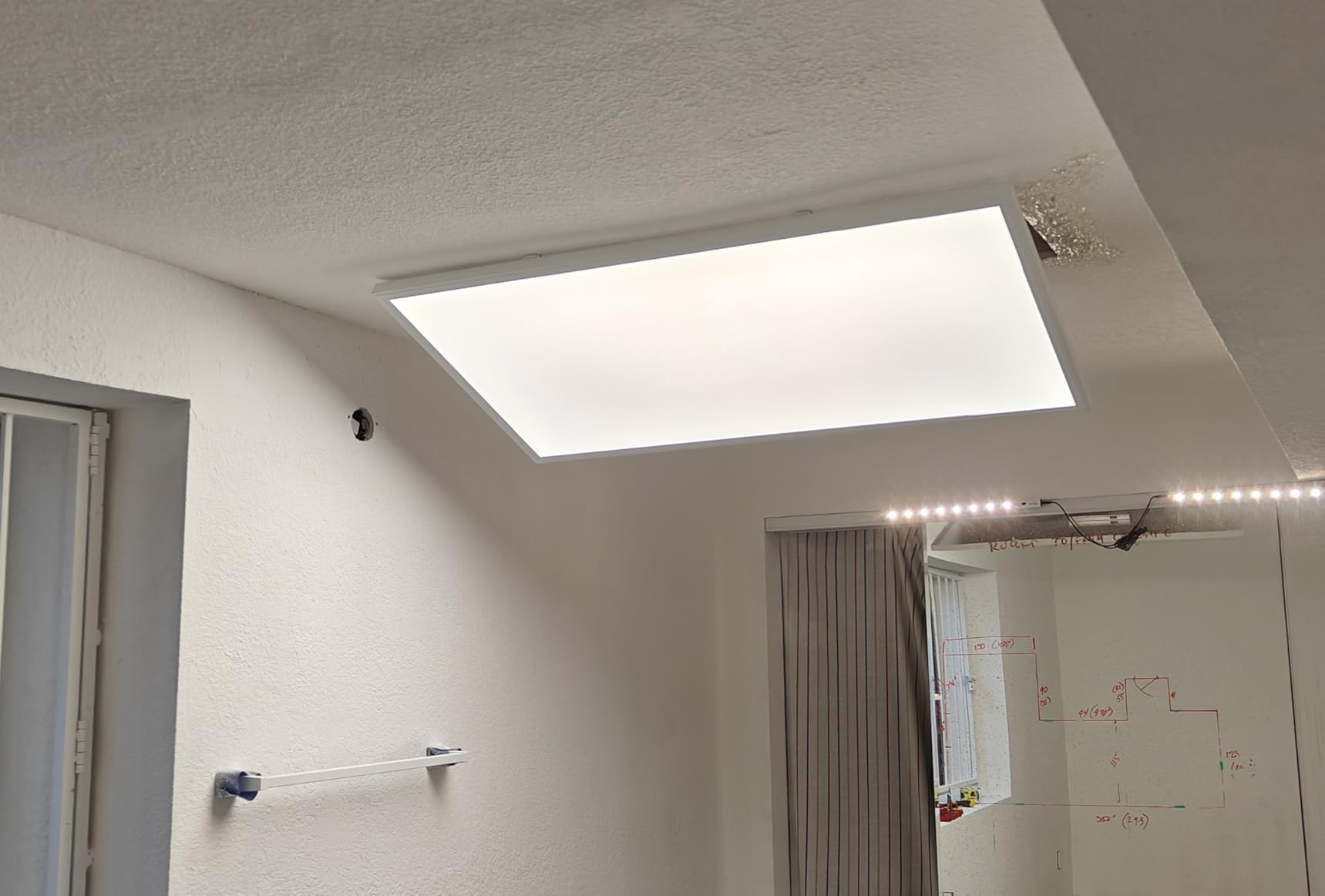 Lithonia Lighting CPANL 2x4 LED Flat Panel Light, 2 ft. by 4 ft. LED Light Panel, Ceiling Lighting Fixture, 4000 Lumens, 3500K/4000K/5000K Switchable CCT, Includes Direct Ceiling Mount Bracket, White customer photo 2