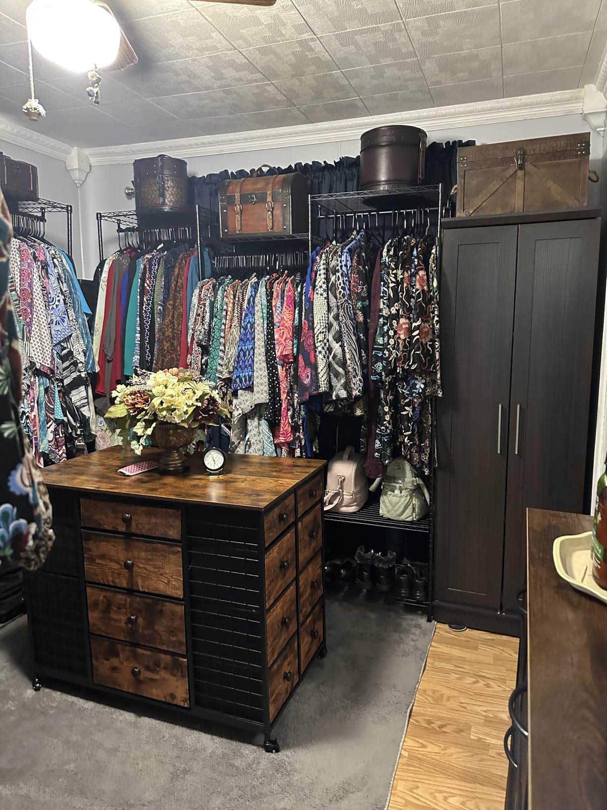 VIPEK V5 Heavy Duty Clothes Rack, Portable Closet Wardrobe with 4 Hanging Rods & 8 Shelves, Freestanding Adjustable Garment Rack for Bedroom, Walk-in Closet, 890 lbs Capacity, Black, 68.9