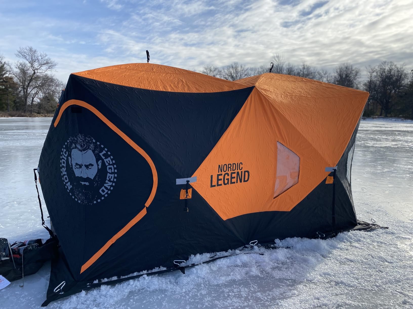 Nordic Legend Aurora Series Pop-Up Portable Ice Fishing Shelter (Aurora Double 4-6 Person Insulated) customer photo 2