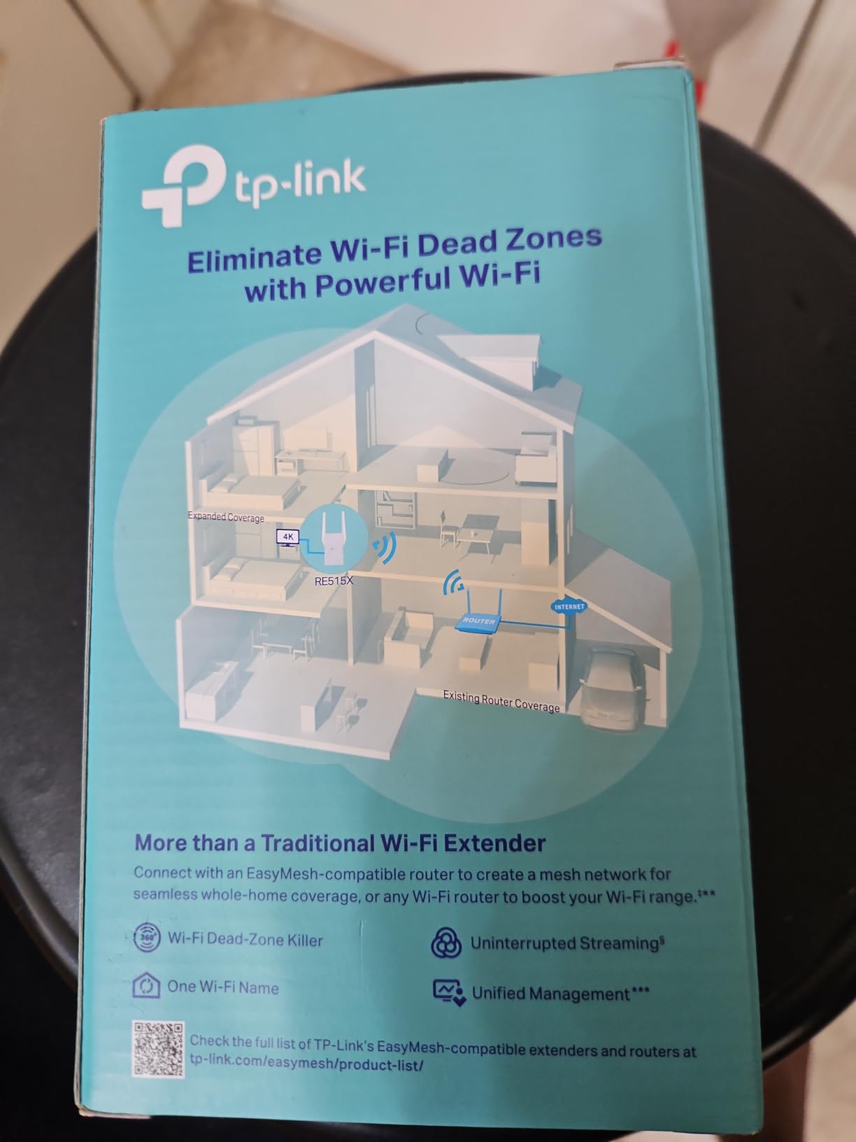 TP-Link AX1500 WiFi Extender Internet Booster(RE500X), WiFi 6 Range Extender Covers up to 1500 sq.ft and 25 Devices,Dual Band, AP Mode w/Gigabit Port, APP Setup, OneMesh Compatible customer photo 2