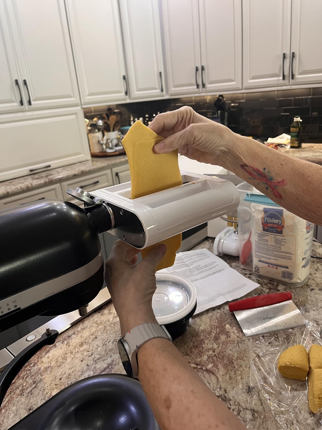 ANTREE 3-IN-1 Pasta Attachment & Ravioli Attachment for KitchenAid Stand Mixers, Pasta Maker Assecories included Pasta Sheet Roller, Spaghetti Cutter and Ravioli Maker Attachment customer photo 2